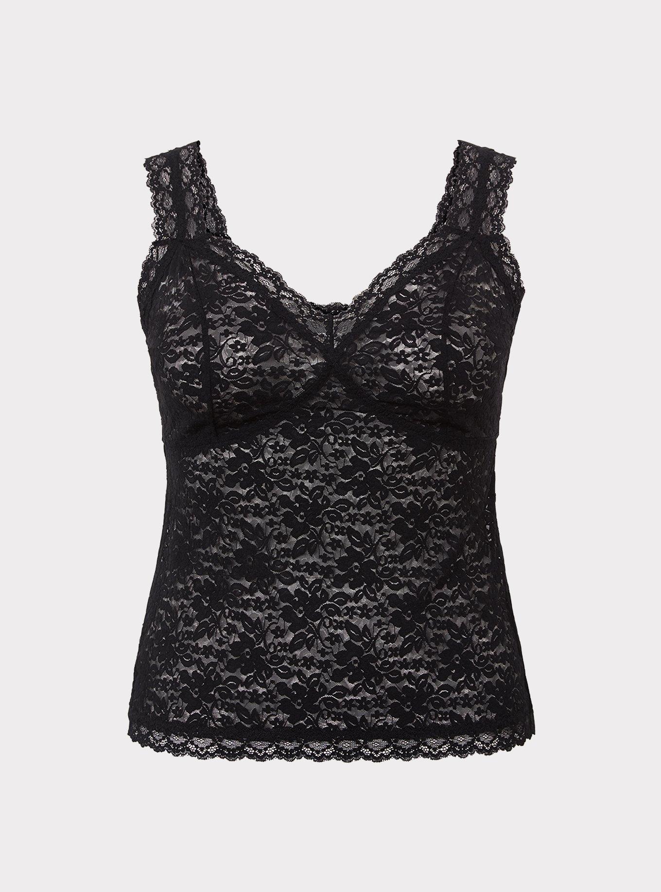 Lace Under-It-All Cami, RICH BLACK, hi-res