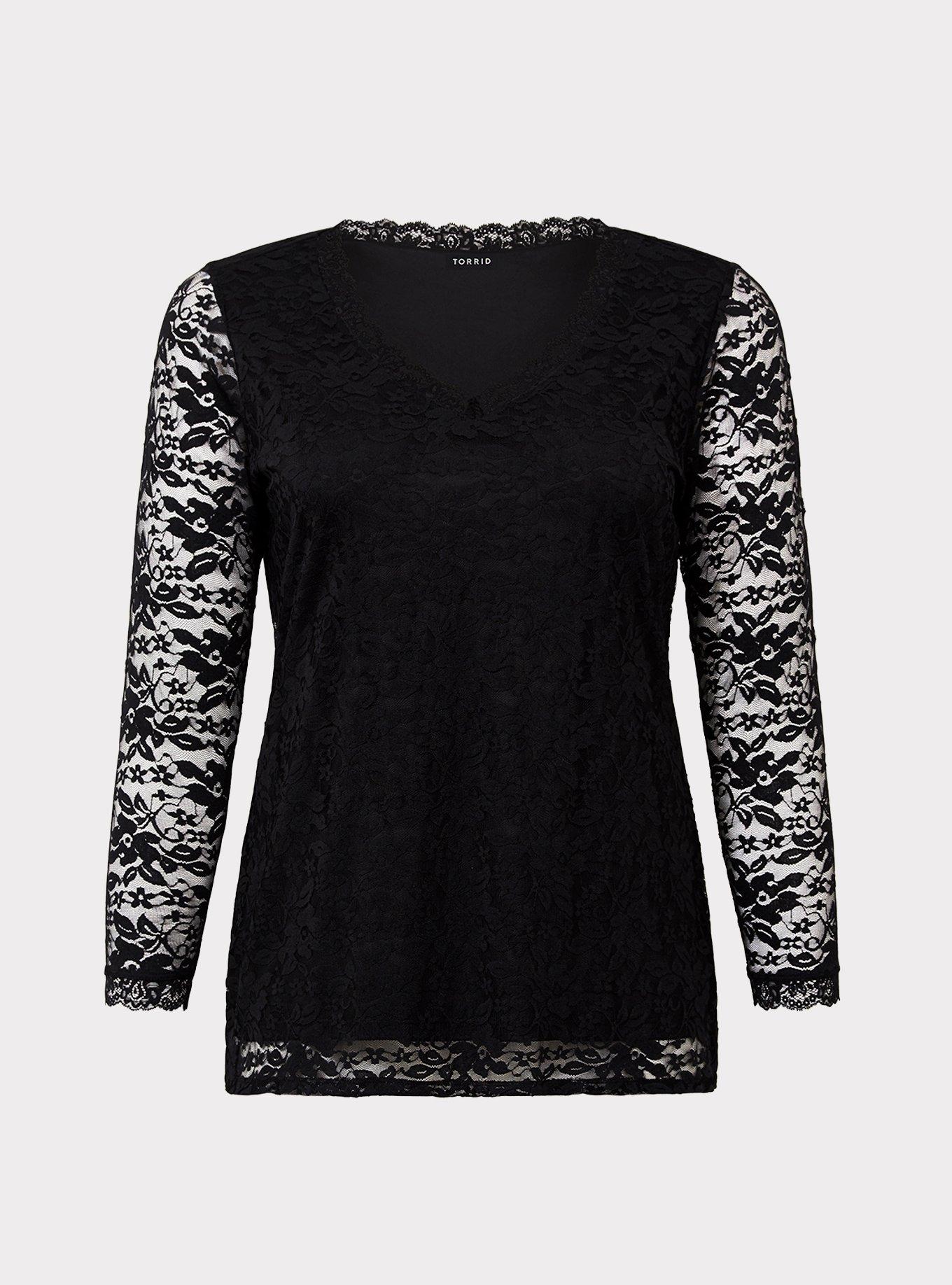 torrid, Sweaters, Torrid Nwt Black Lace Embroidered Off Shoulder Top  Sweatshirt Plus Sz 3x