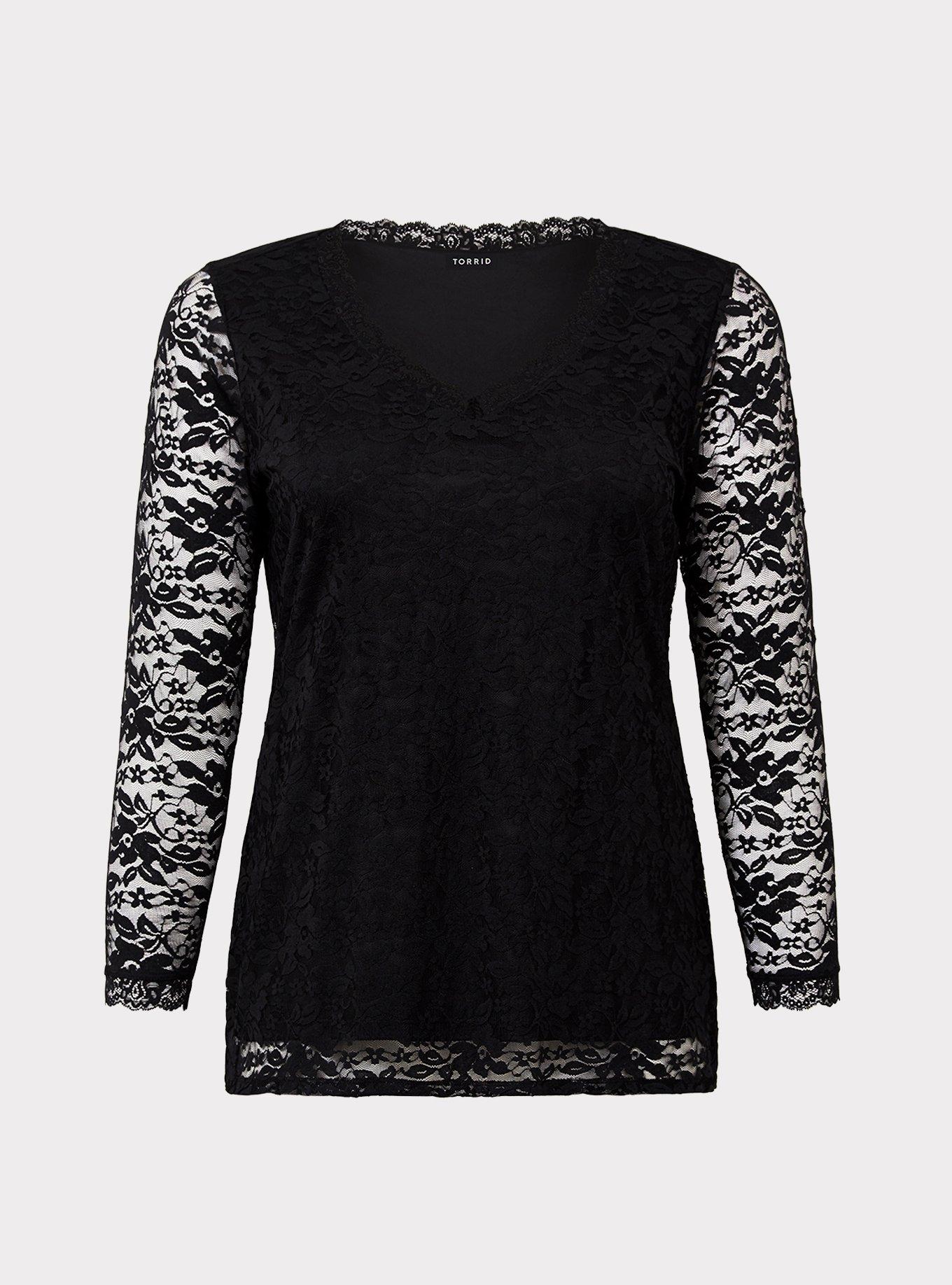 Black Lace Tee, , hi-res