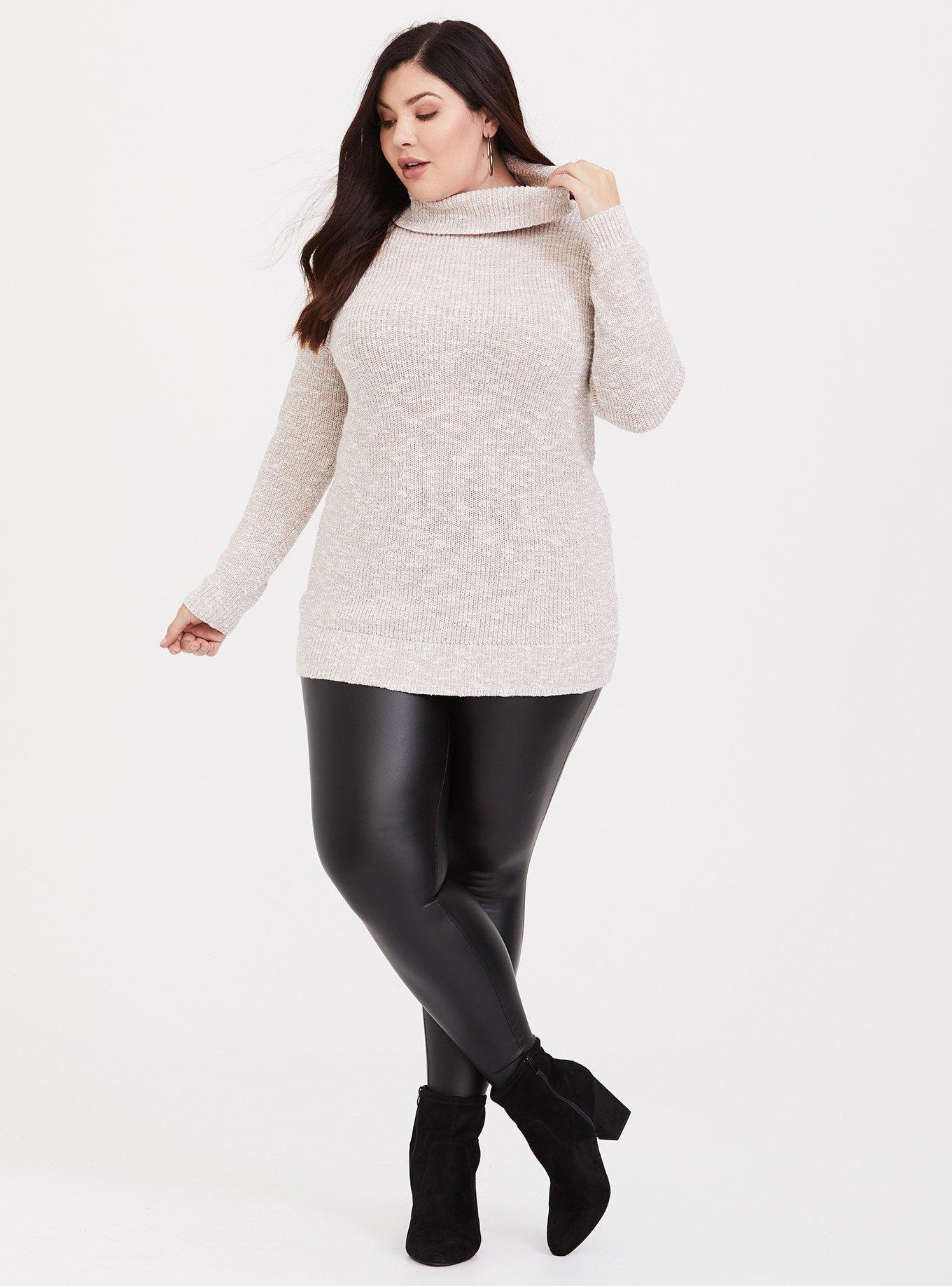 Plus size 2024 turtleneck tunic sweaters