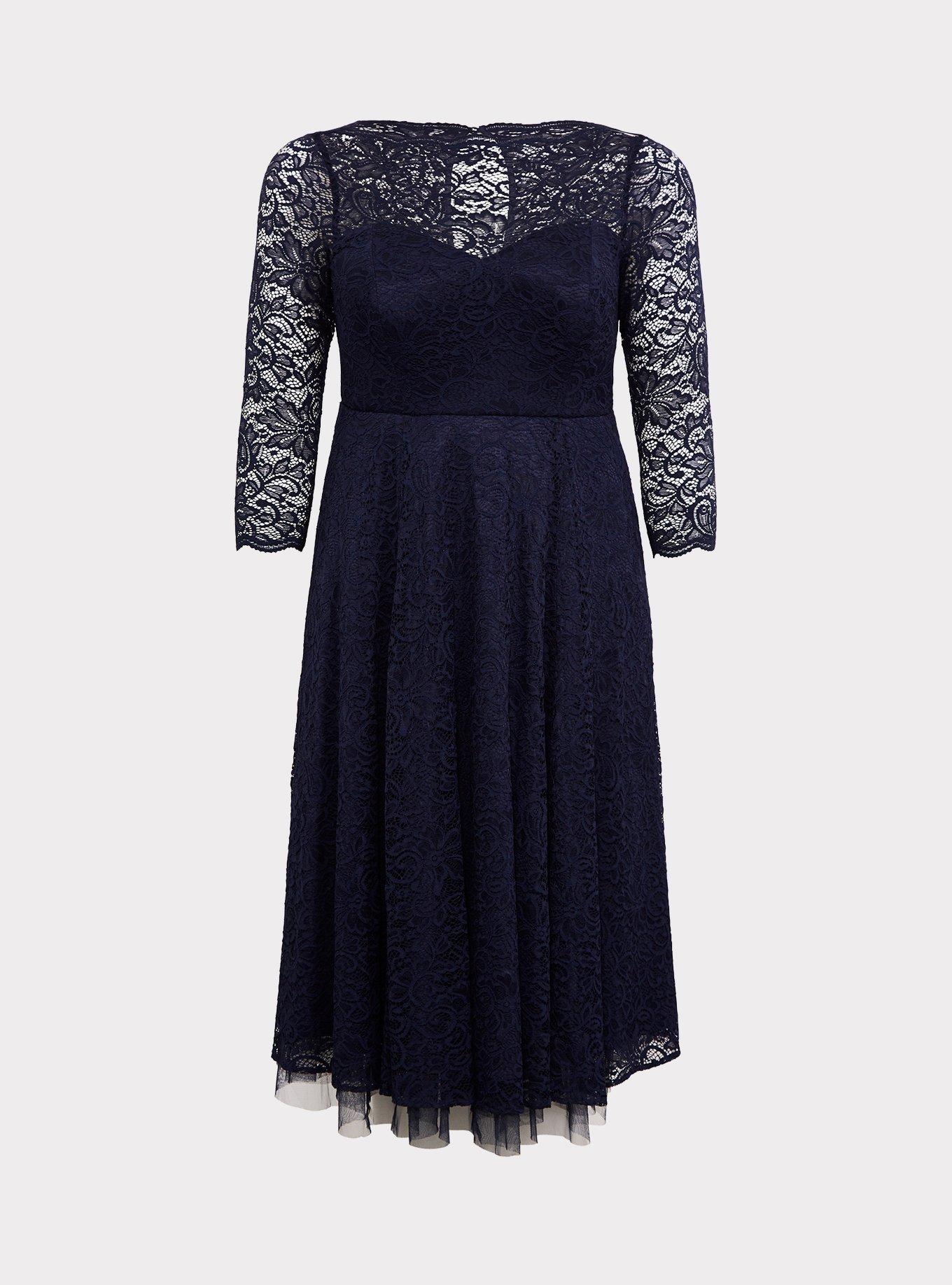 Blue lace dress canada fashion