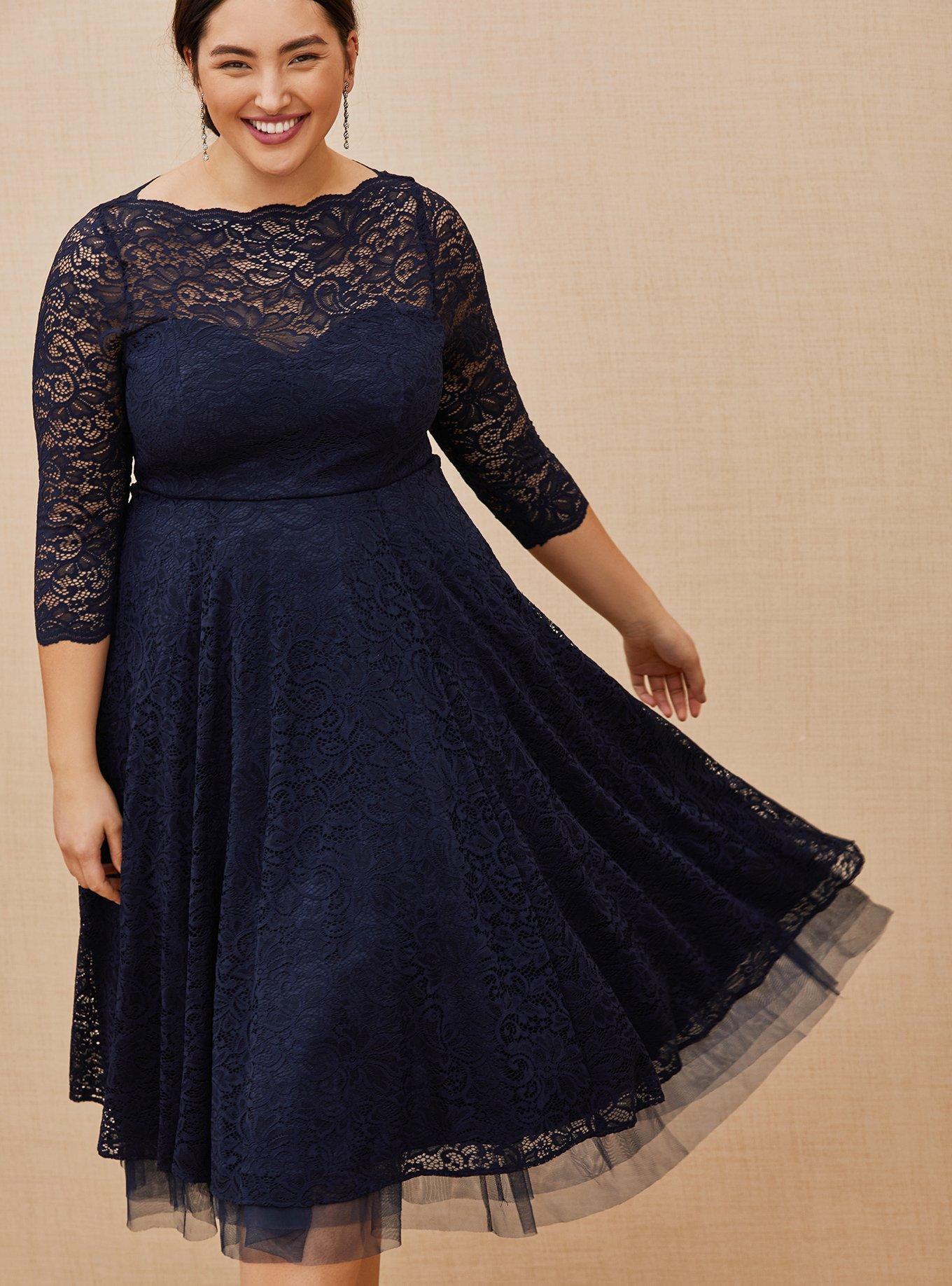 Torrid blue hotsell lace dress