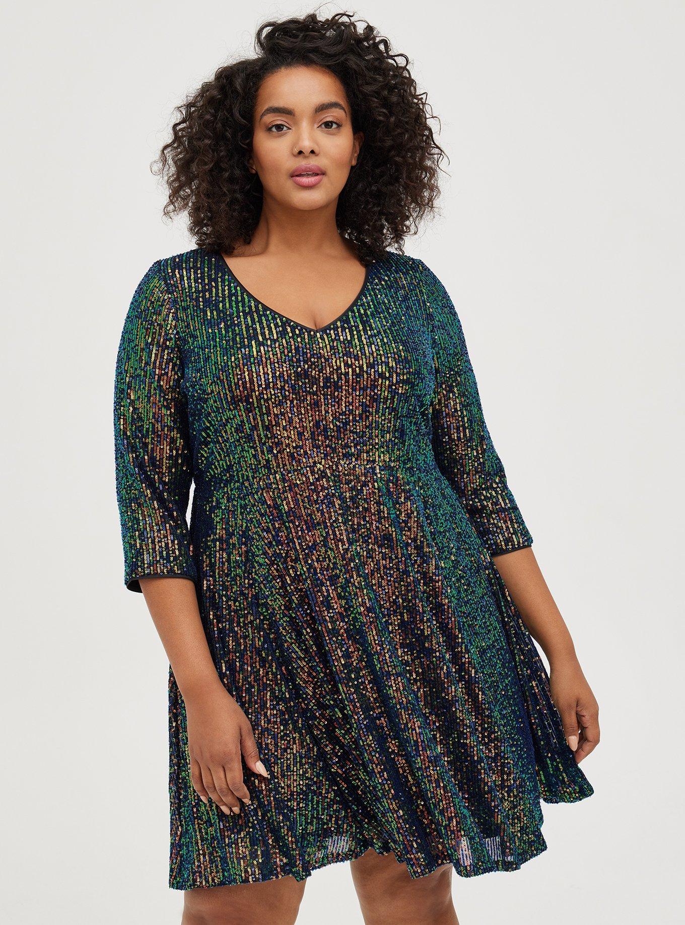 Plus Size - Sequin Short Sleeve Top - Torrid