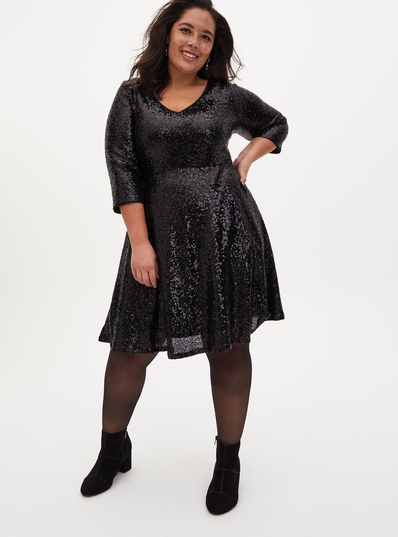 Plus Size - Midi Poplin Fit & Flare Dress - Torrid