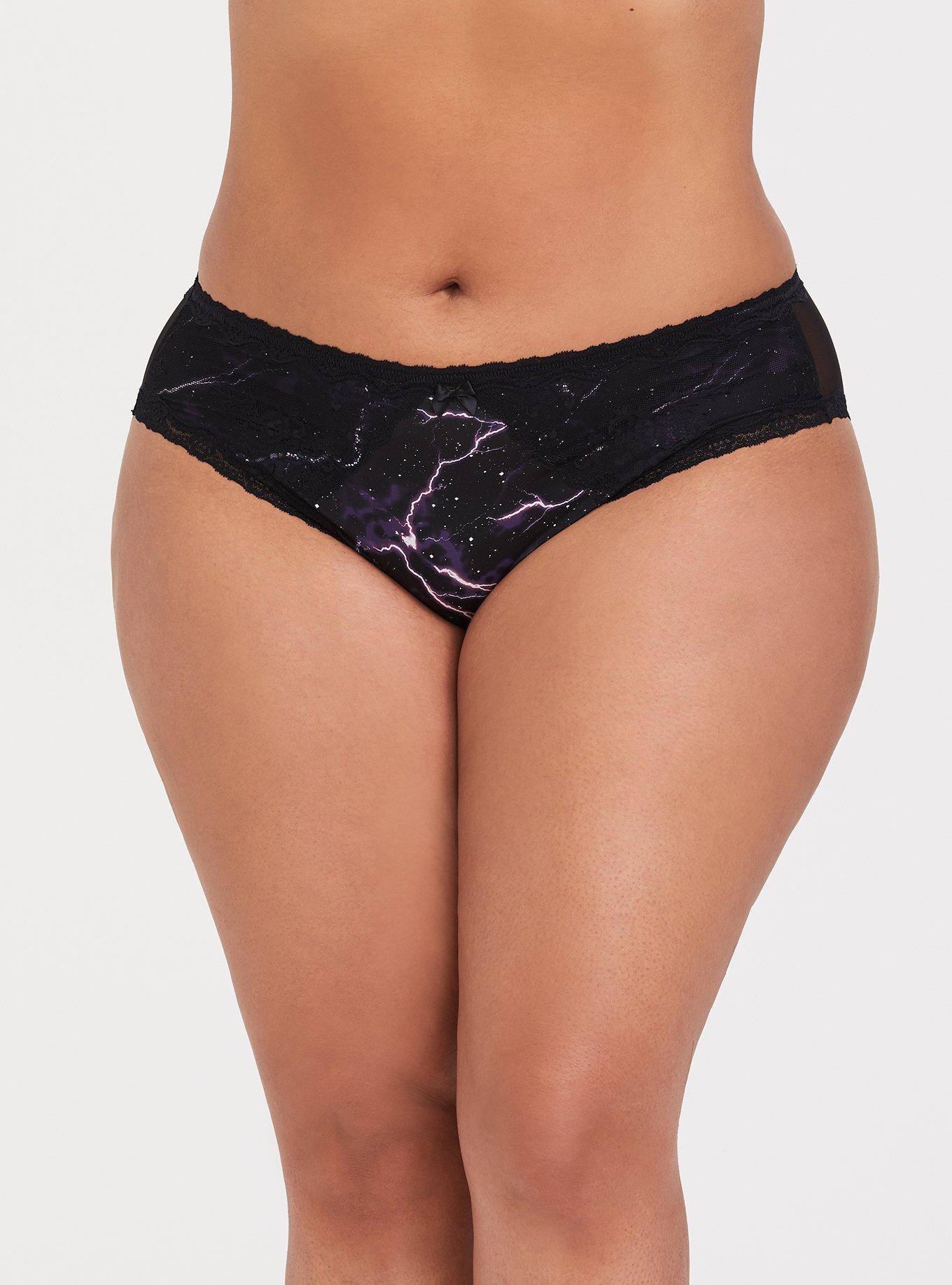 Plus Size - Microfiber And Lace Mid-Rise Hipster Panty - Torrid