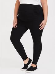 Plus Size Maternity Premium Legging - Black, BLACK, hi-res