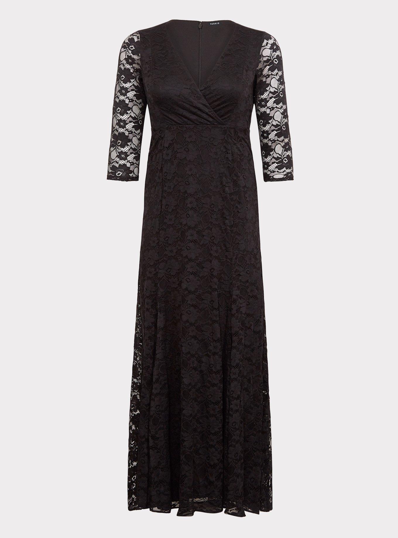 Plus Size - Special Occasion Black Lace Gown - Torrid