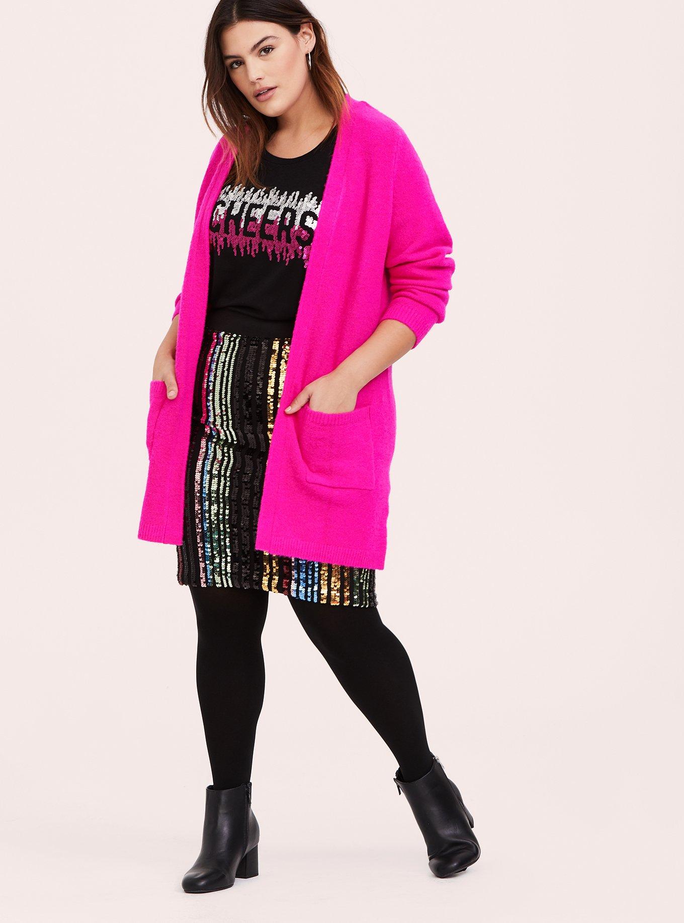 Plus Size - Cardigan Open Front Longline Sweater - Torrid