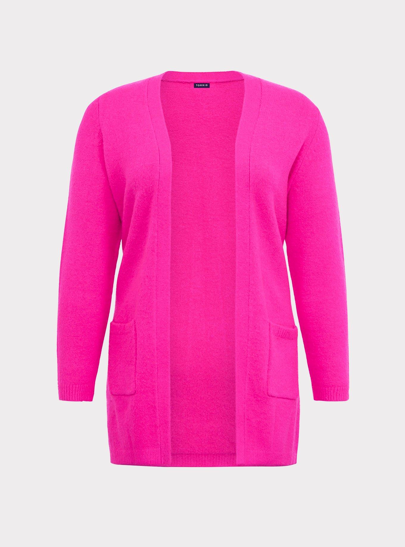 Hot pink outlet cardigan