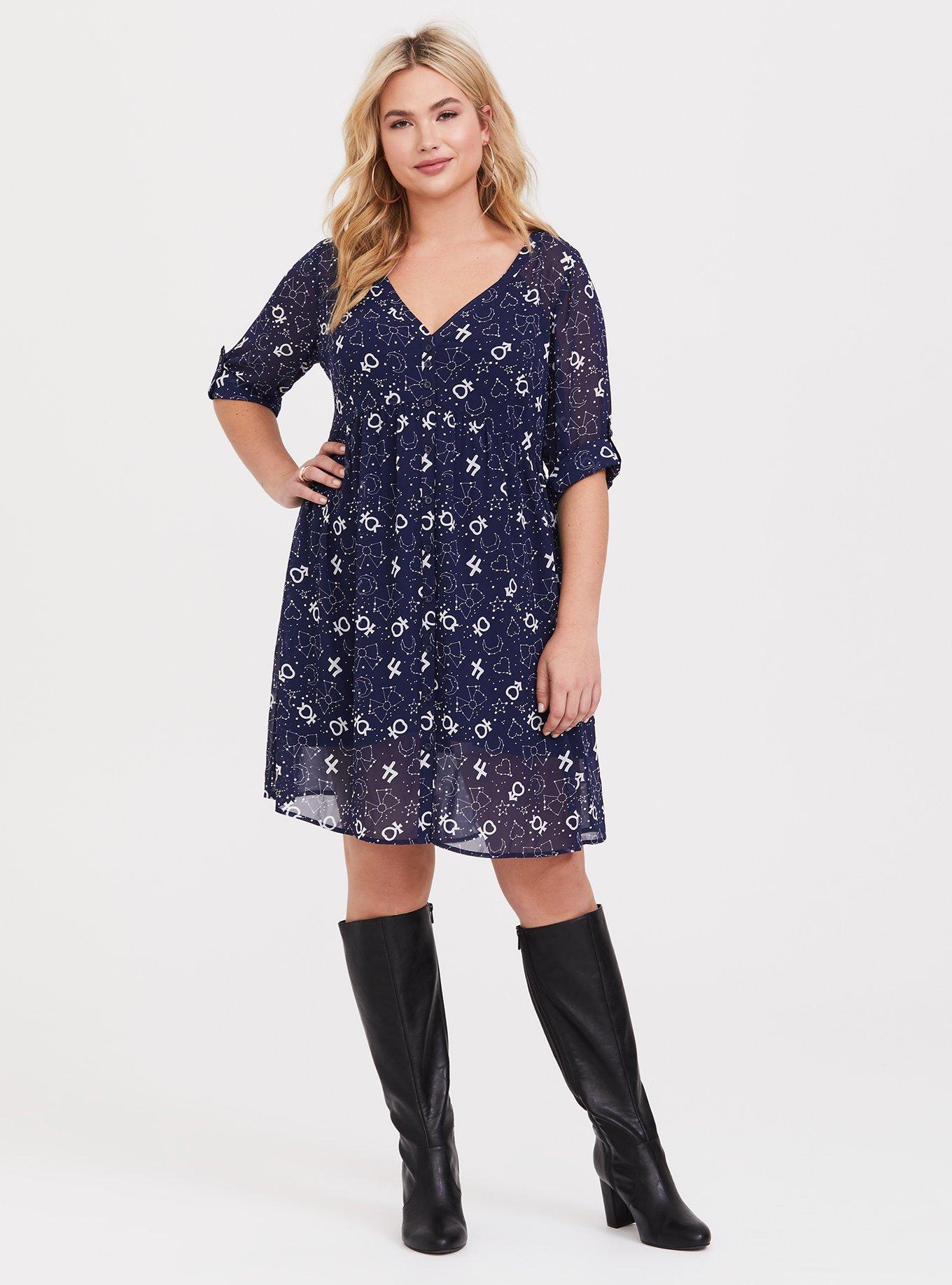 Plus Size - Sailor Moon Constellation Shirt Dress - Torrid