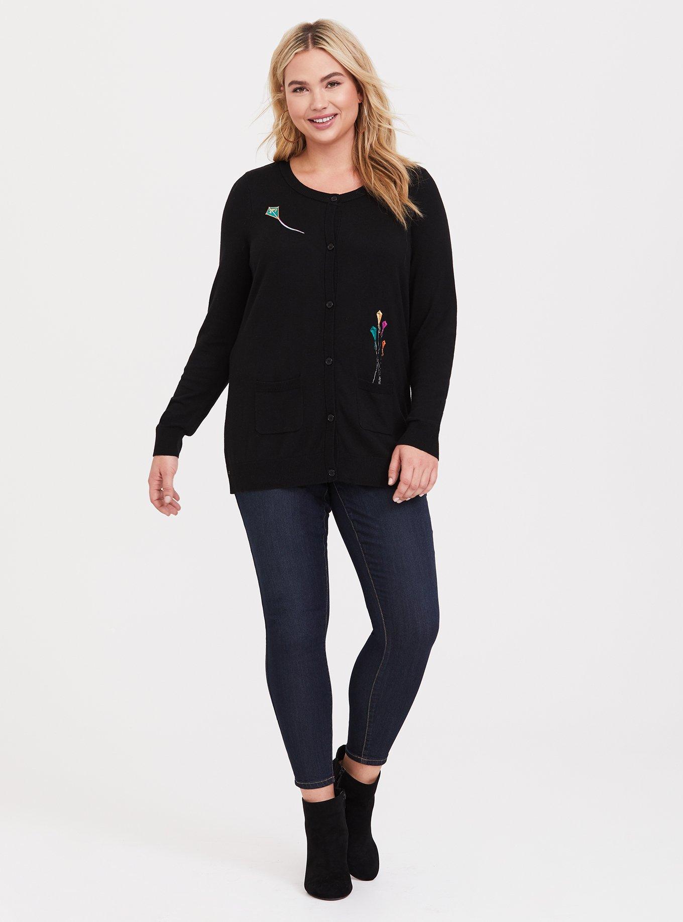 Her Universe Disney Mary Poppins Returns Embroidered Kite Cardigan, DEEP BLACK, alternate