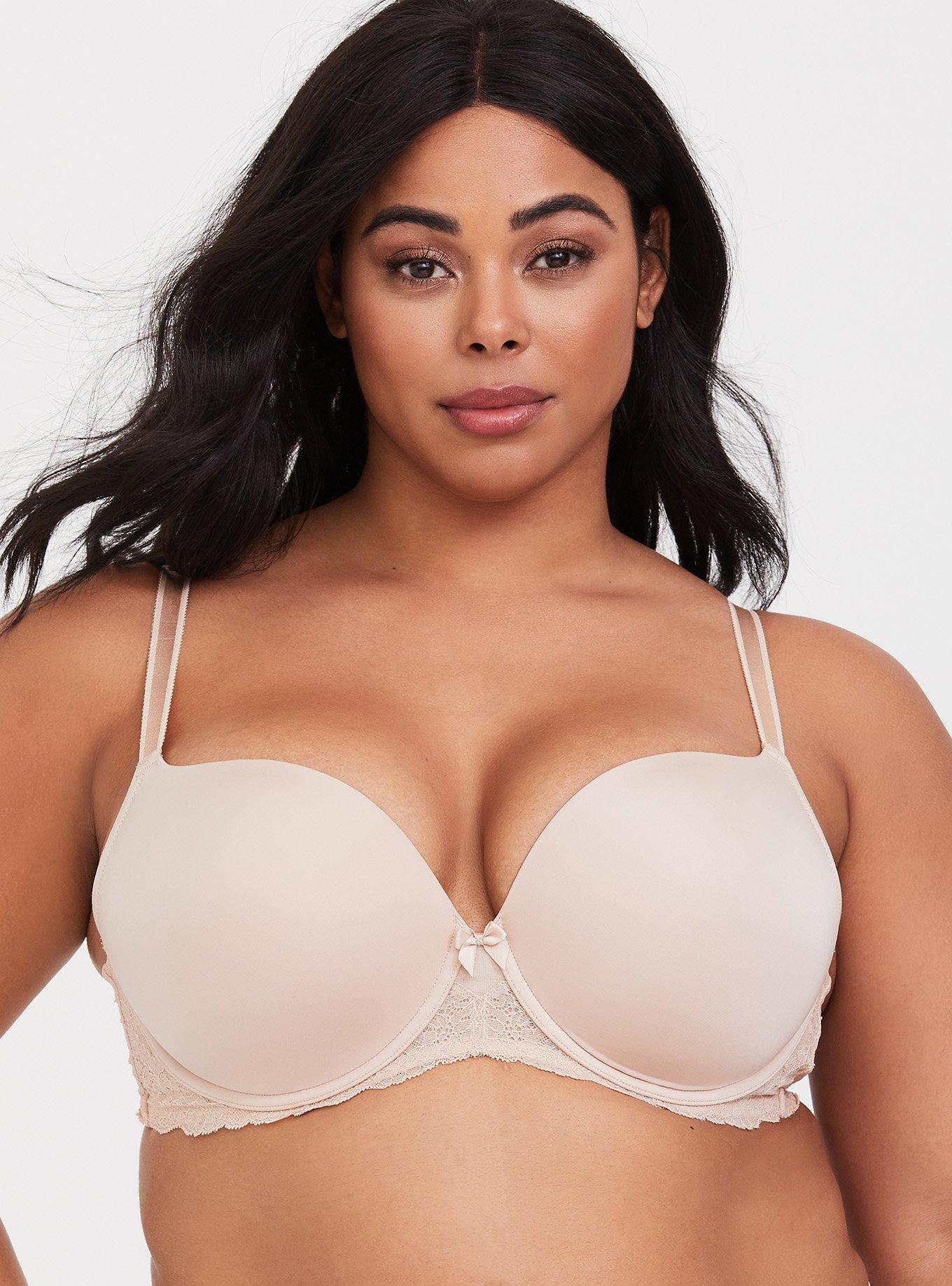 Plus Size Bra Push up wide back smaller cups sizes 16-26 (38-48) A