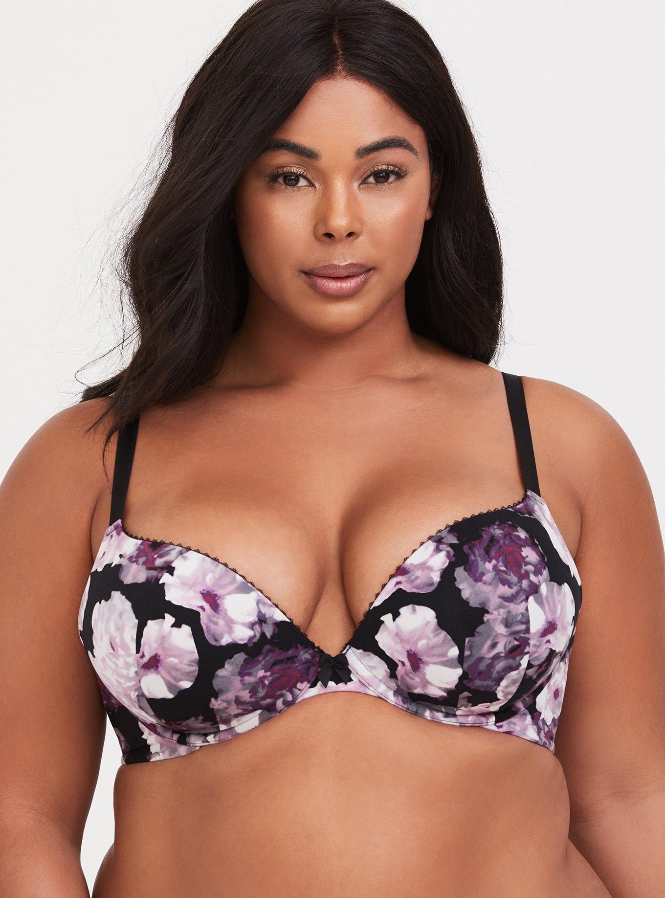 Torrid Curve Body Plunge Push-Up Straight Back Bra, , hi-res