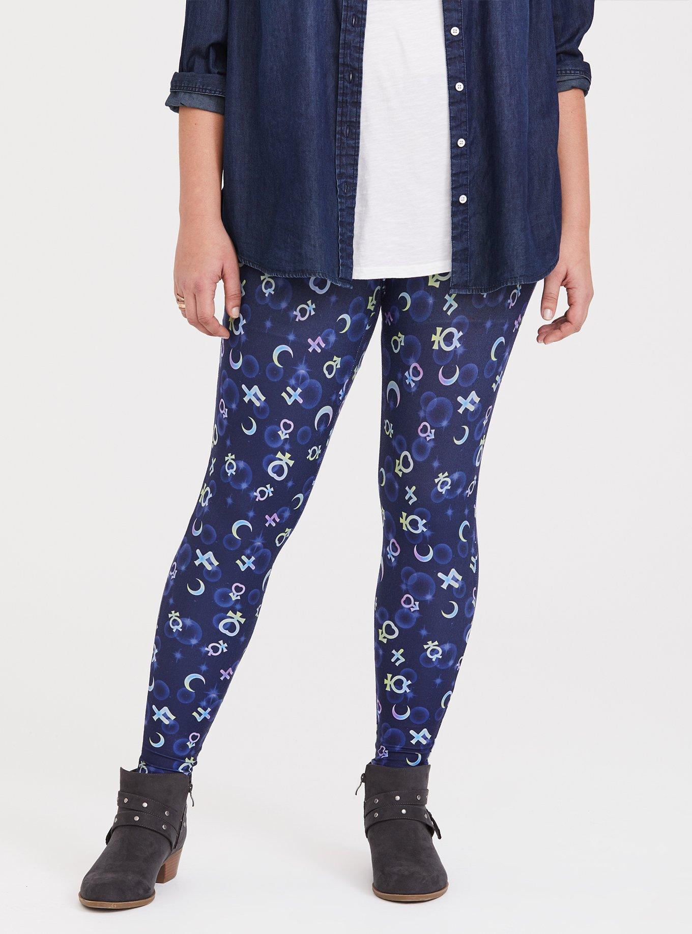 Plus Size Sailor Moon Toss Kingdom Print Legging, MULTI, alternate