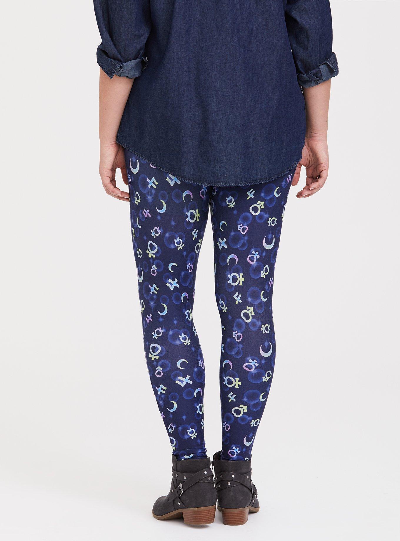 Plus Size Sailor Moon Toss Kingdom Print Legging, MULTI, alternate