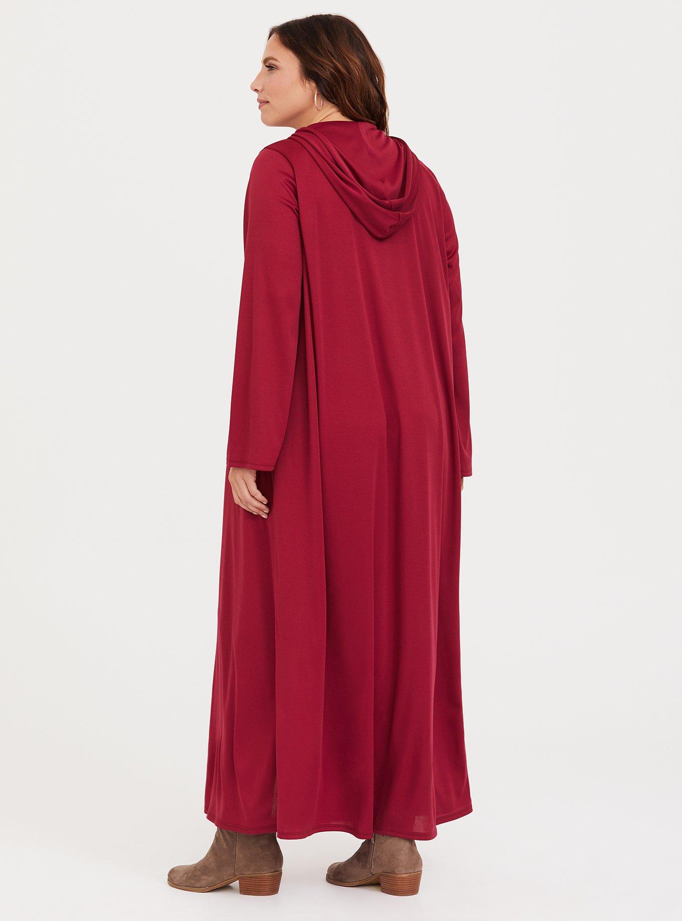 Plus Size Red Hooded Halloween Zip Gown, NONEC, alternate