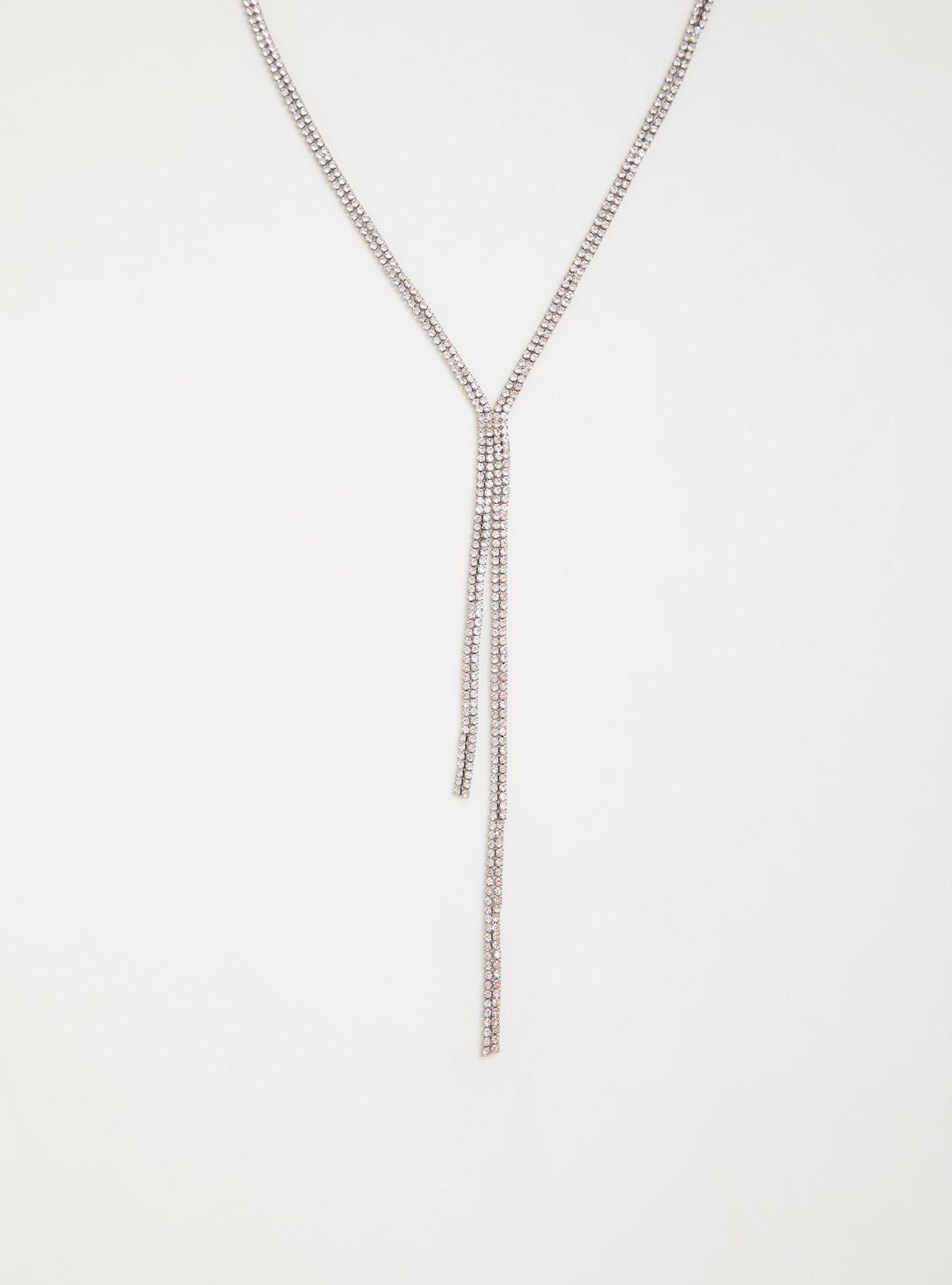 Plus Size Rhinestone 'Y' Necklace Torrid