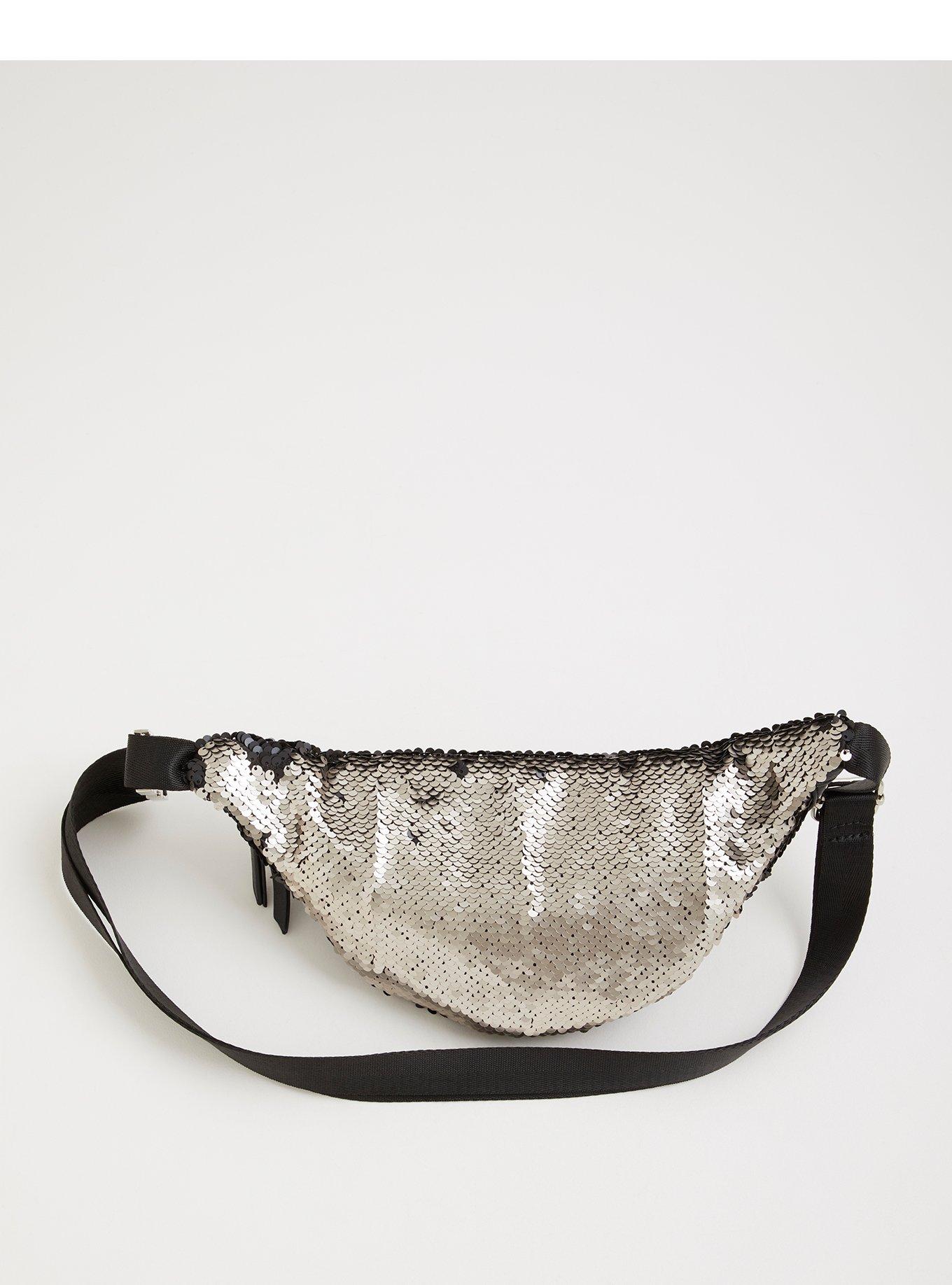 Plus Black Sequin Fanny Pack