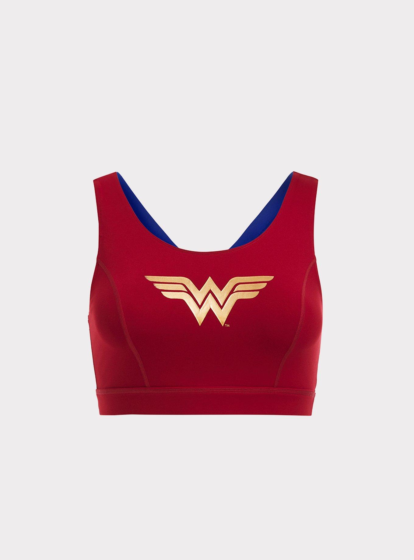 8631, Misses' Wonder Woman Knit Sports Bra, Top, and Leggings