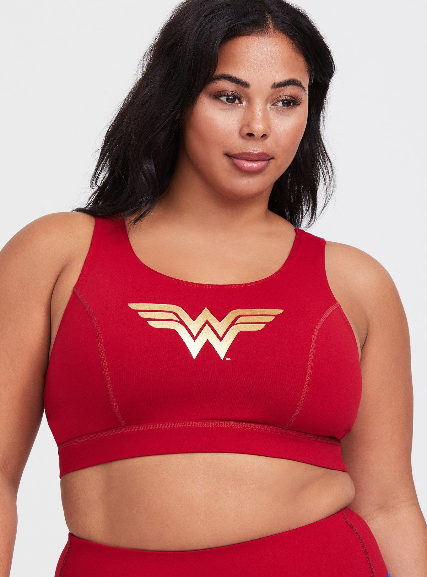 MG, Wonder Woman Straps Sports Bra - Black