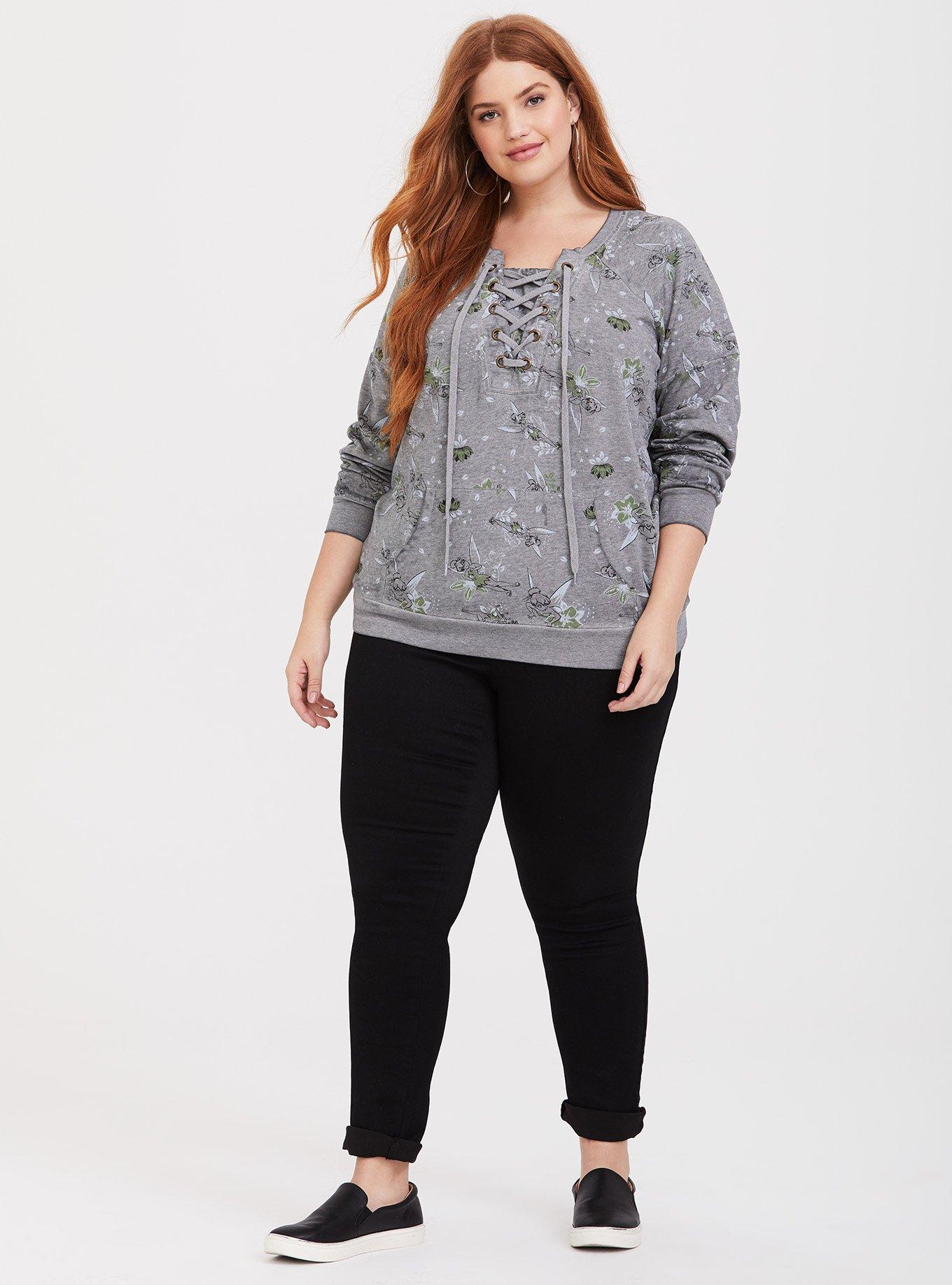 Disney Tinkerbell Lace-Up Sweatshirt, MULTI, alternate