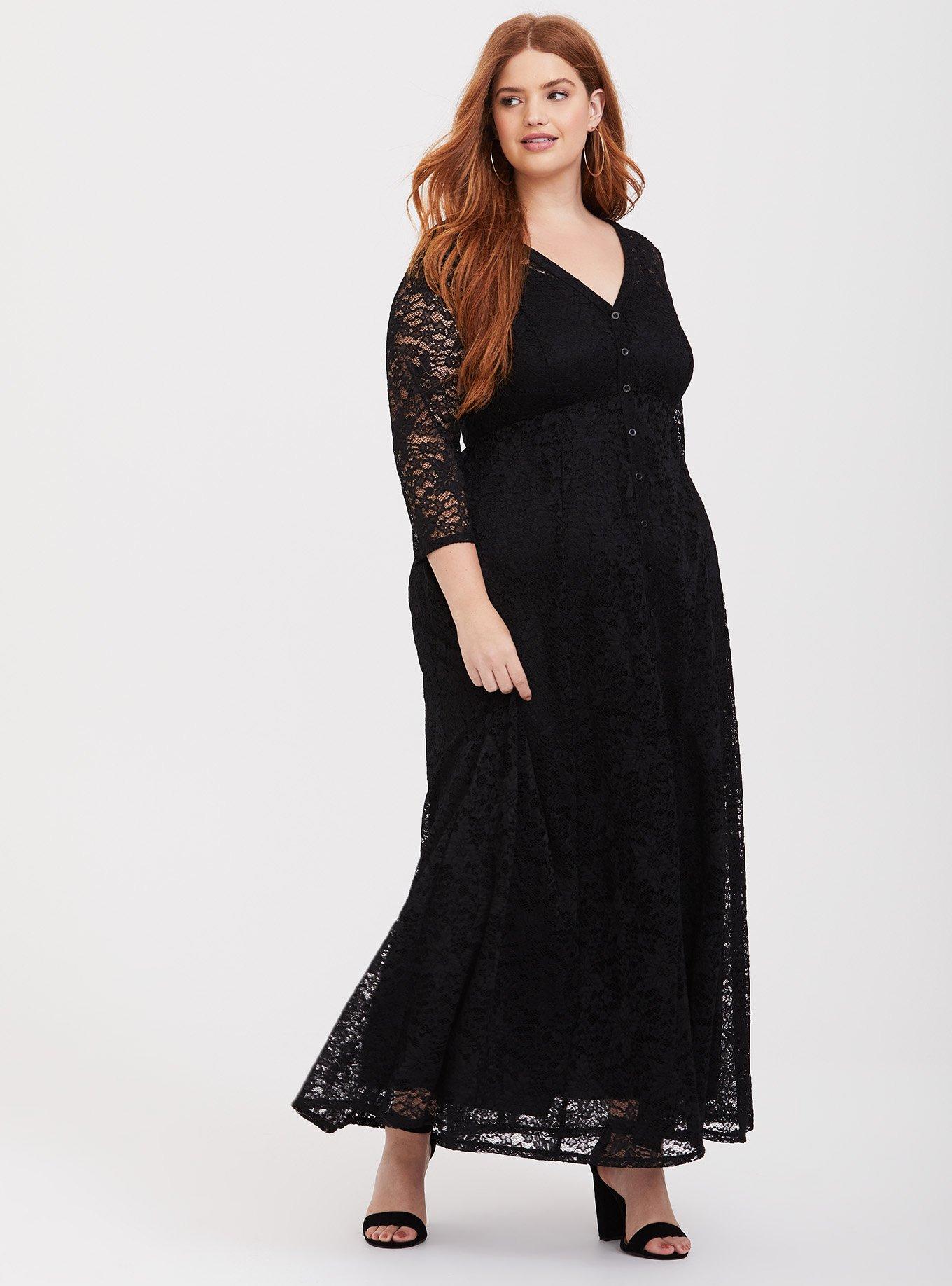 Torrid long shop black dress