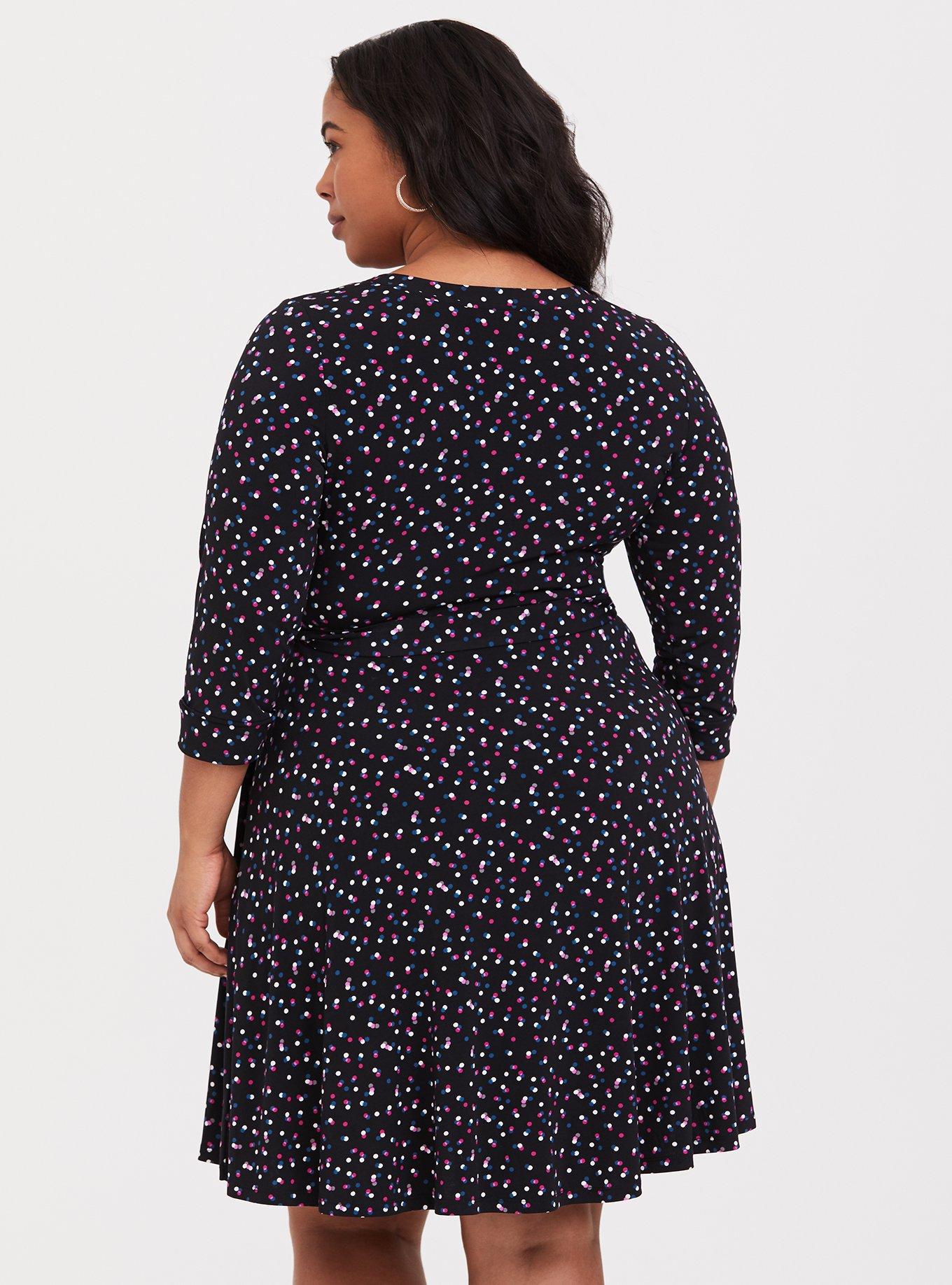 Plus Size - Mini Studio Knit Wrap Dress - Torrid