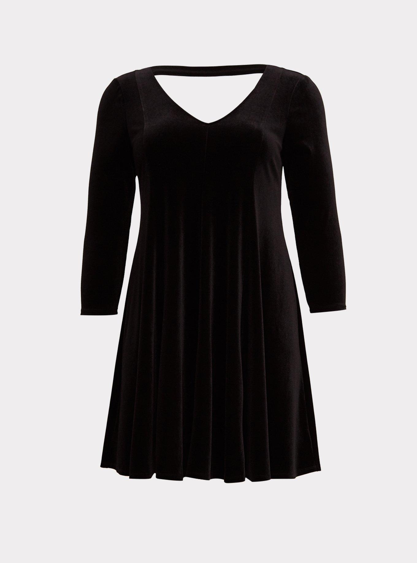 Torrid black velvet dress cheap