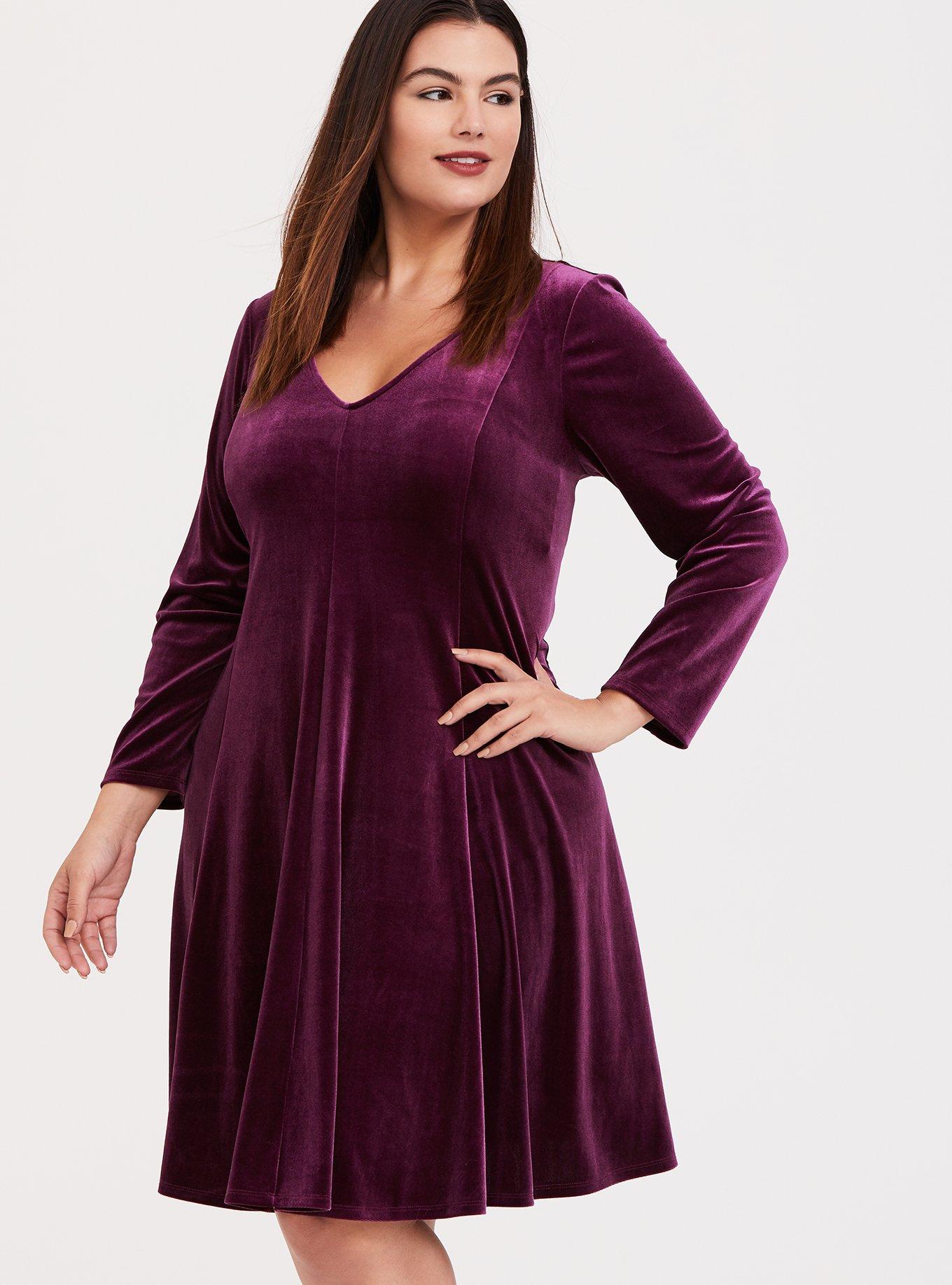 Torrid red velvet dress hotsell