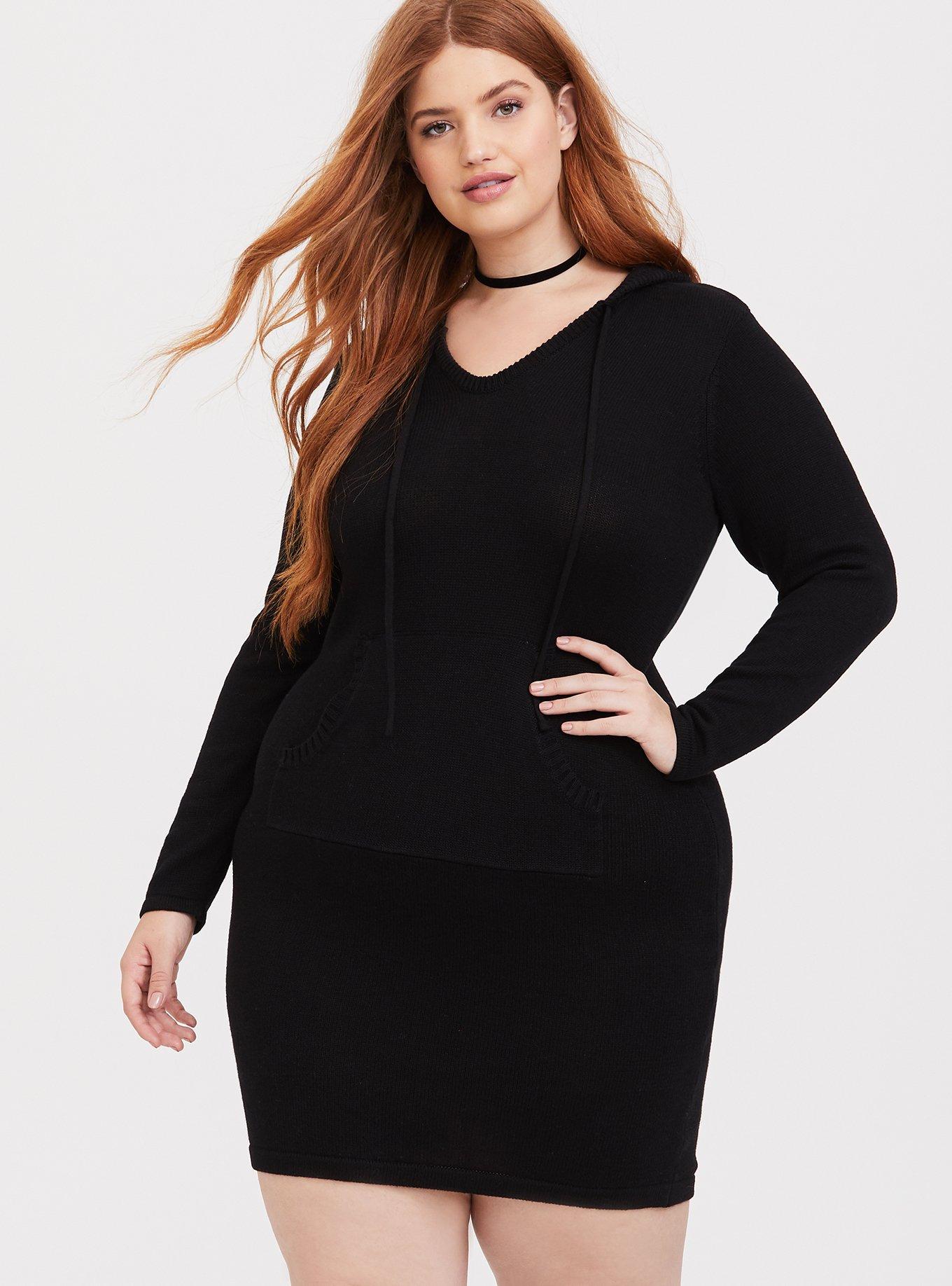 Plus Size - Midi Sweater Hooded Dress - Torrid