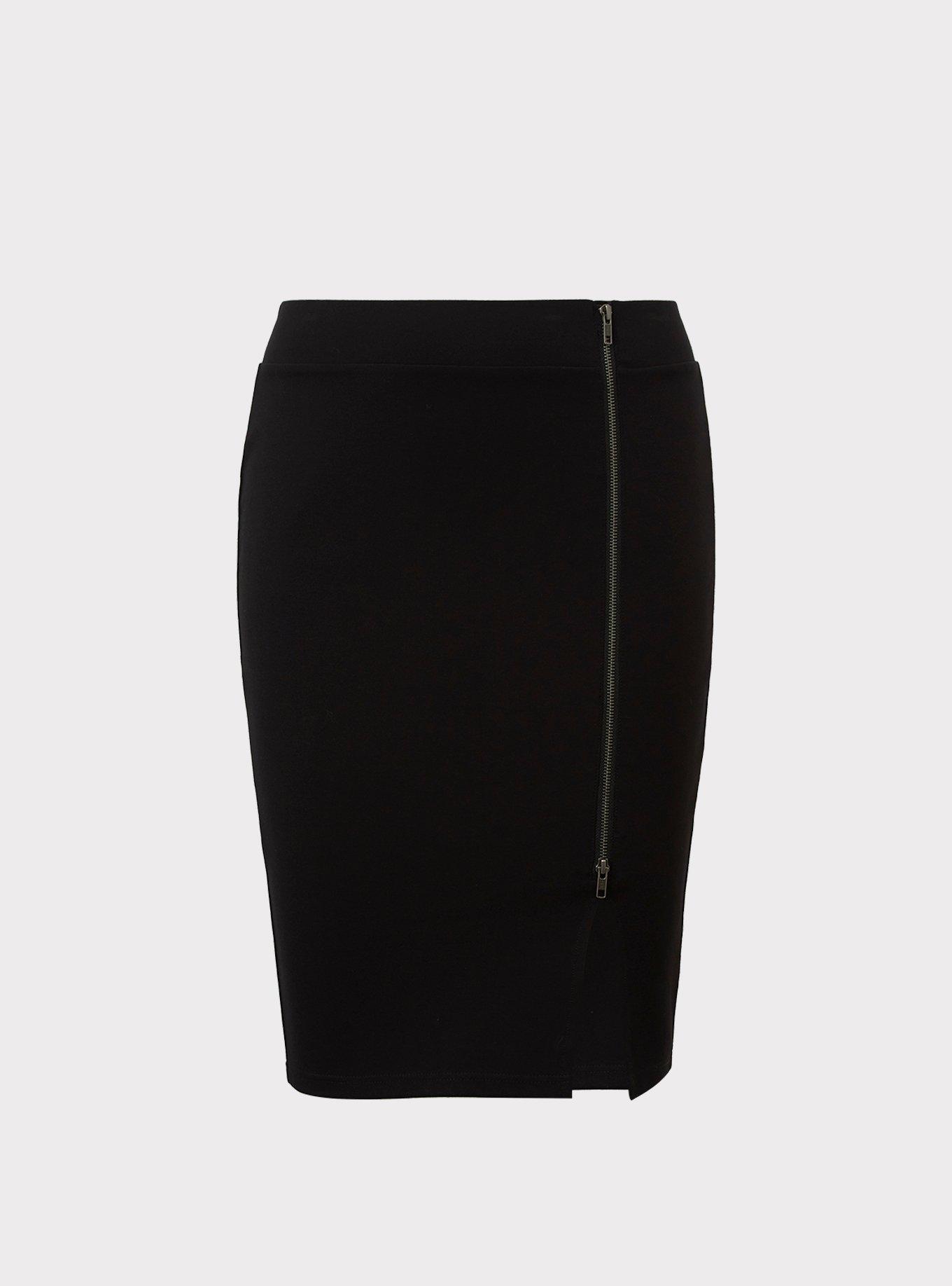 Black pencil skirt shop with side zip