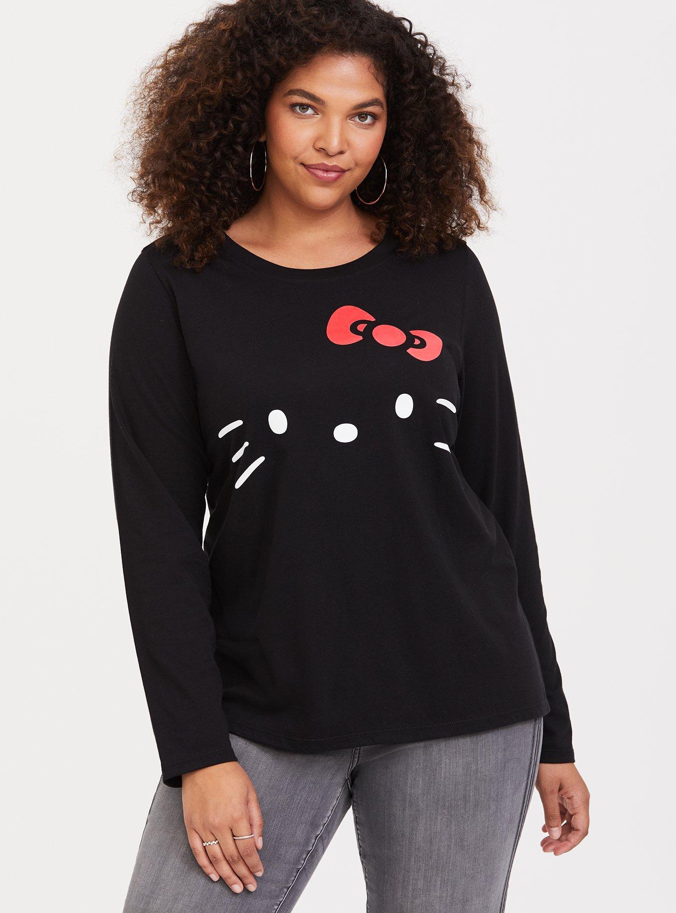 Plus Size Hello Kitty Black Crew Tee Torrid