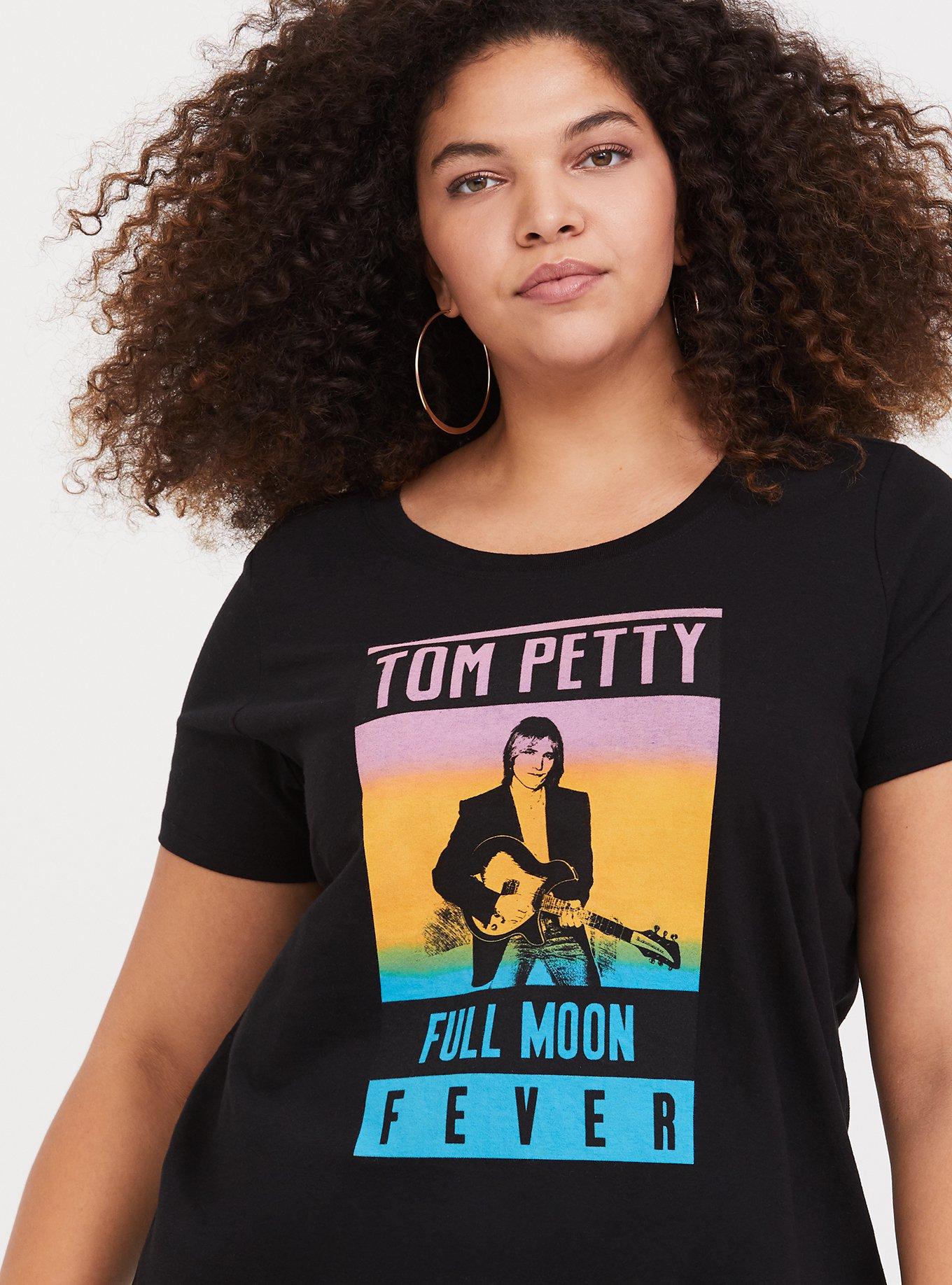 Plus Size Black Tom Petty Full Moon Fever Tee, DEEP BLACK, alternate