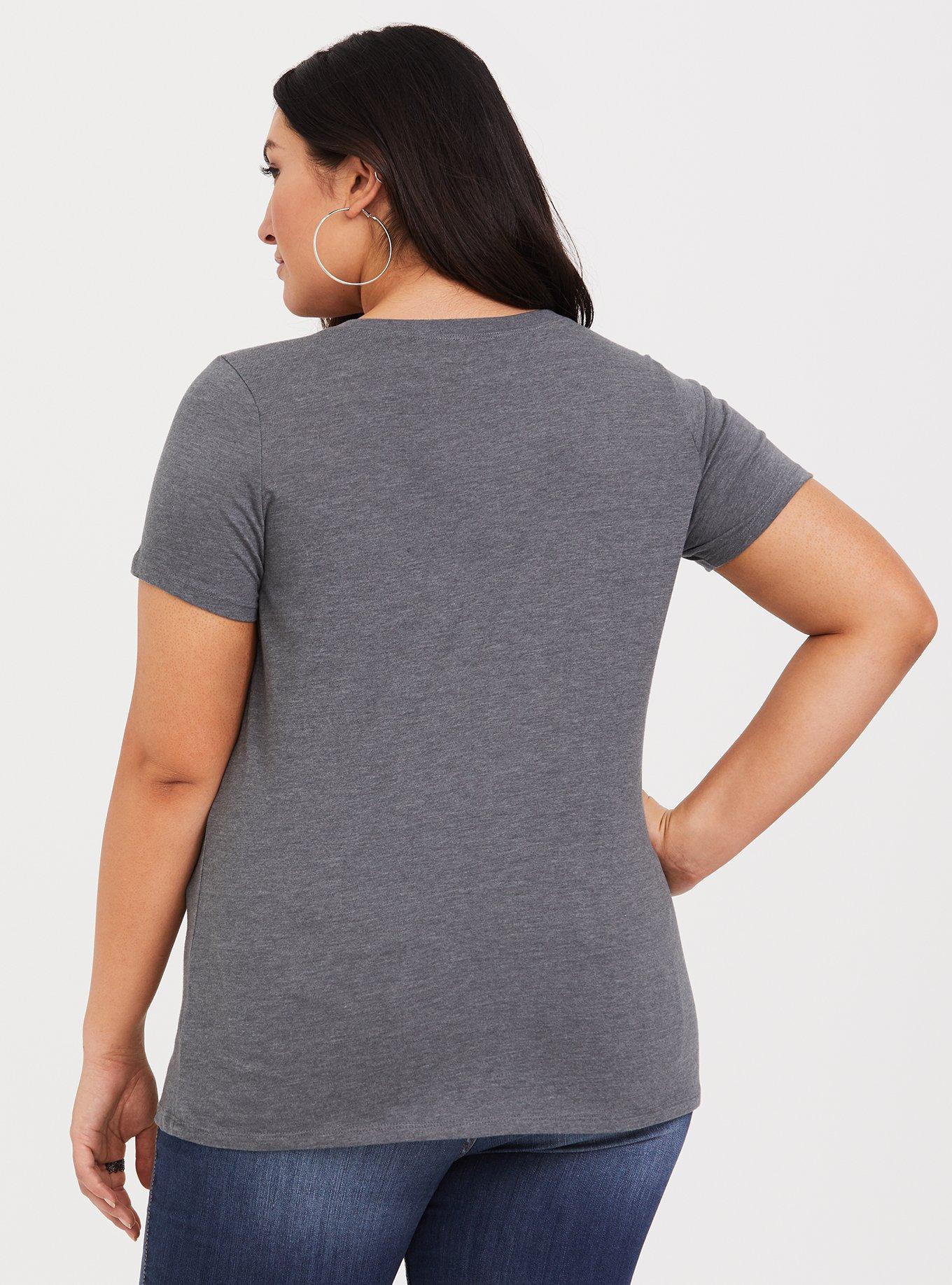 Plus Size The Grinch Grey Crew Tee, MEDIUM HEATHER GREY, alternate