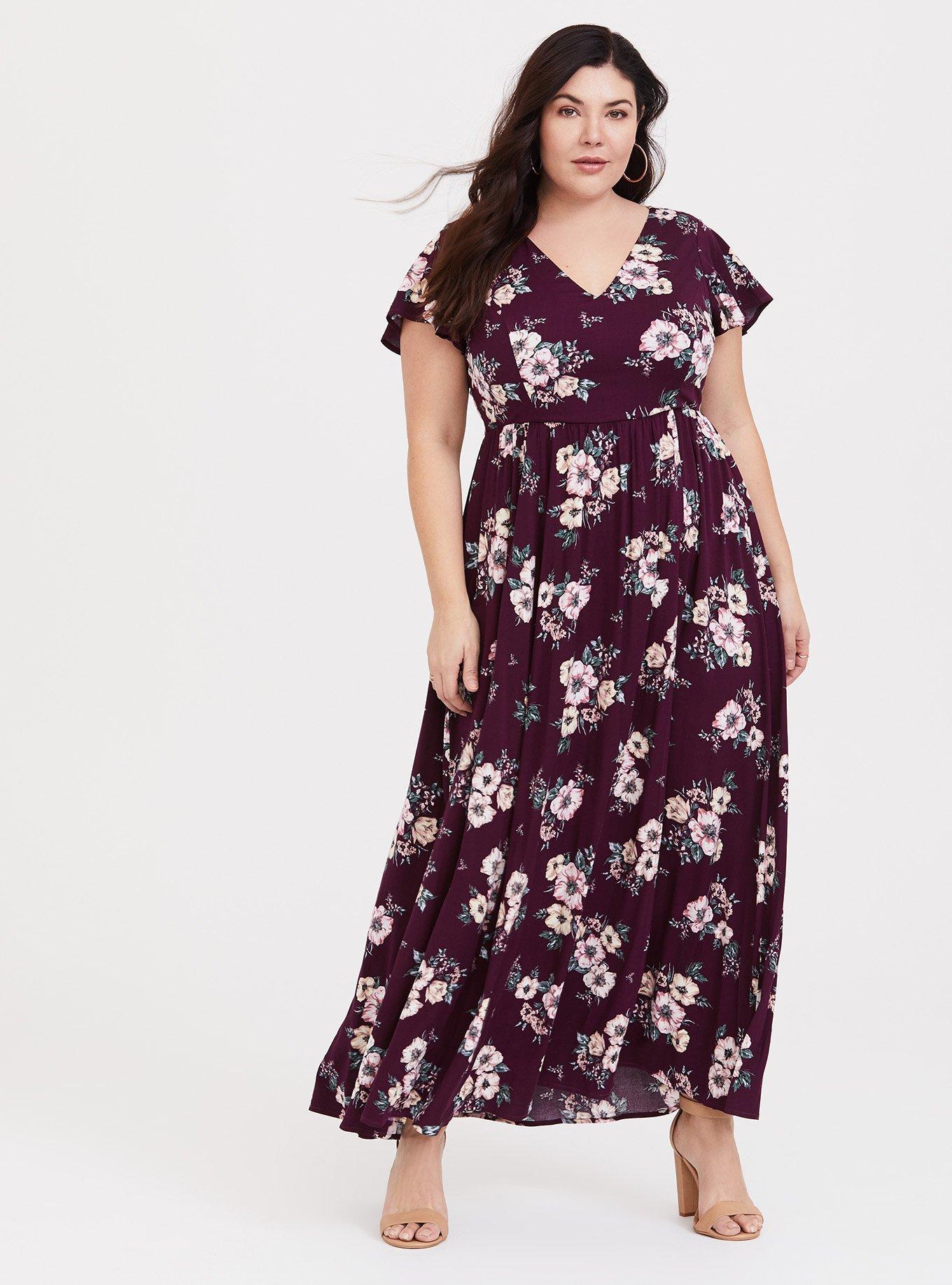 Torrid shop burgundy dress