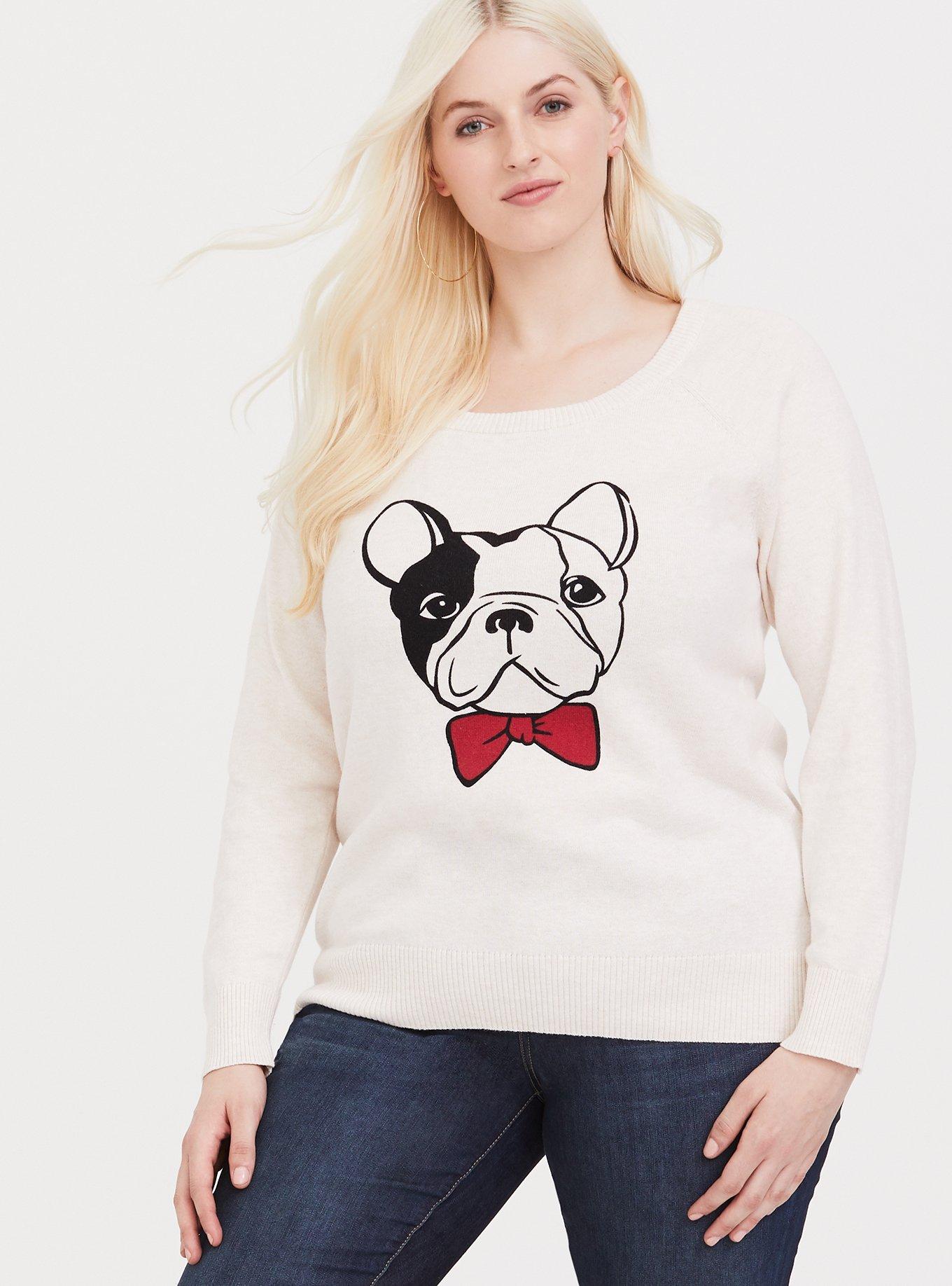 Beige Frenchie Sweatshirt, , hi-res