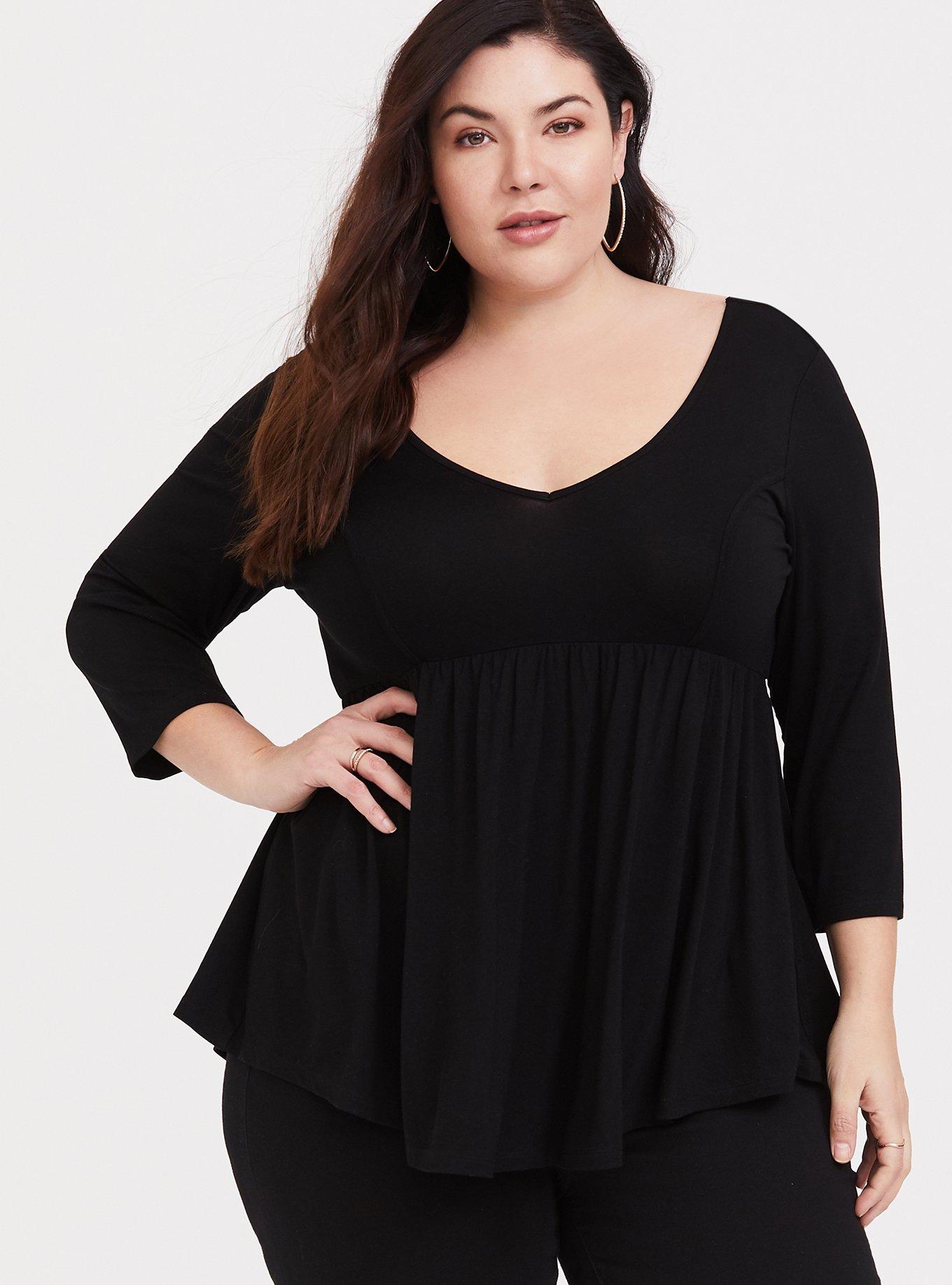 NWT Torrid Plus Size 2 2X 18/20 POCKET T-SHIRT DRESS - SUPER SOFT BLACK  WASH 