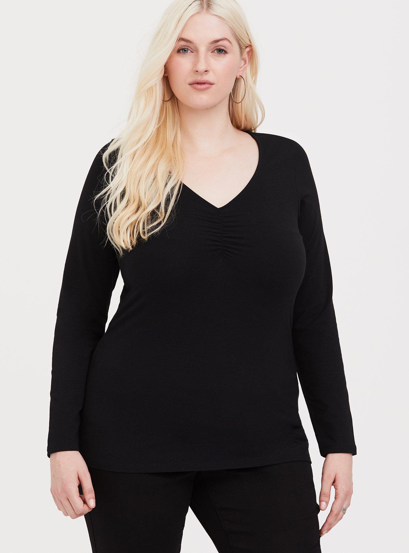 Plus Size - Black Front Ruched Foxy - Torrid
