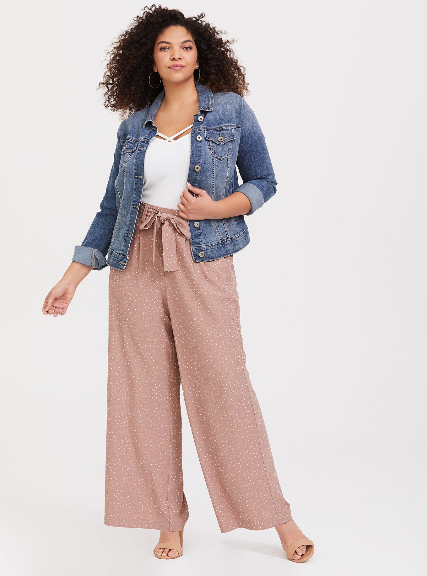 Parchment Crepe Stripe Detail Wide Leg Pant - WOMEN Pants