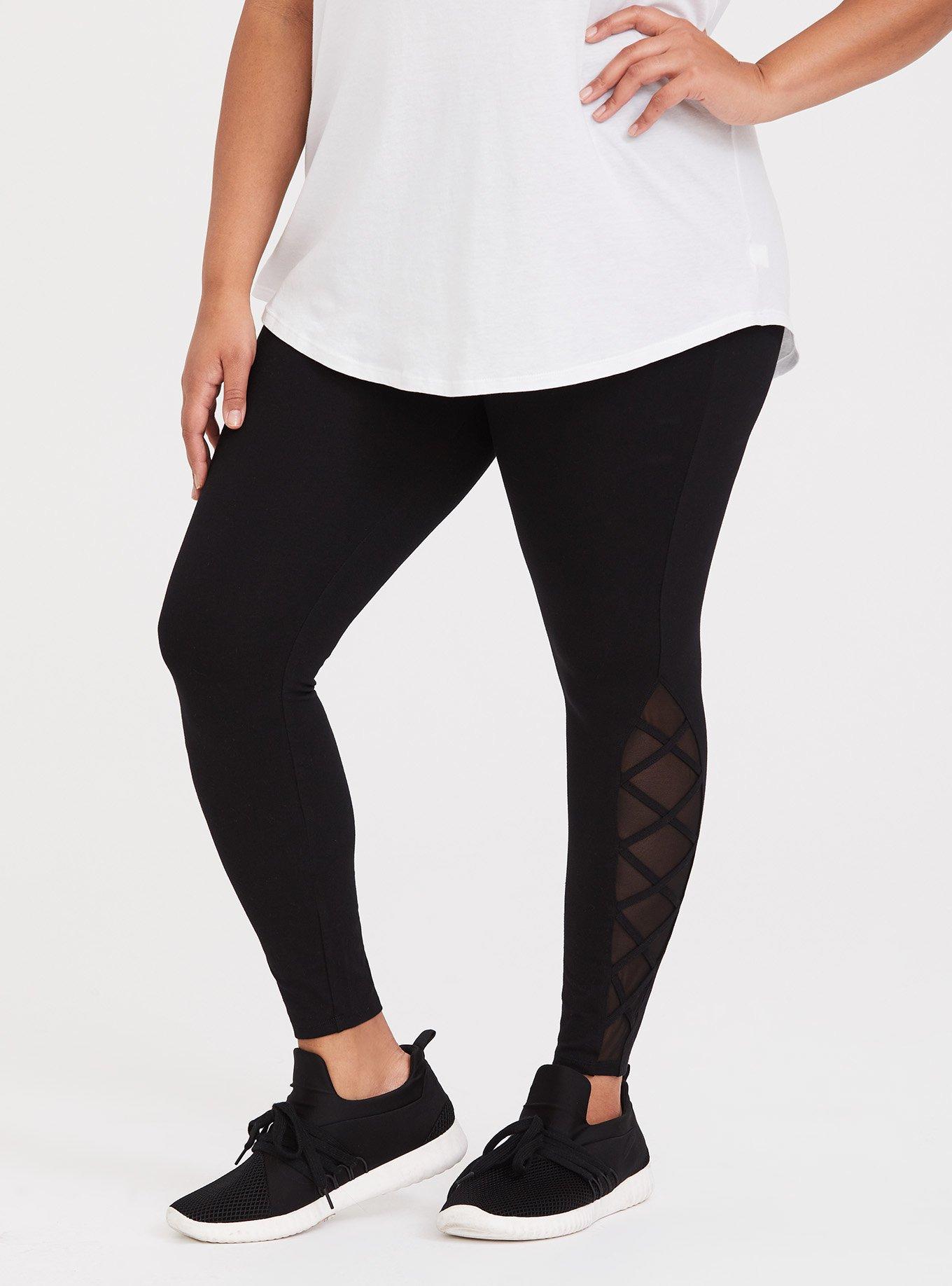 Black 2025 lattice leggings