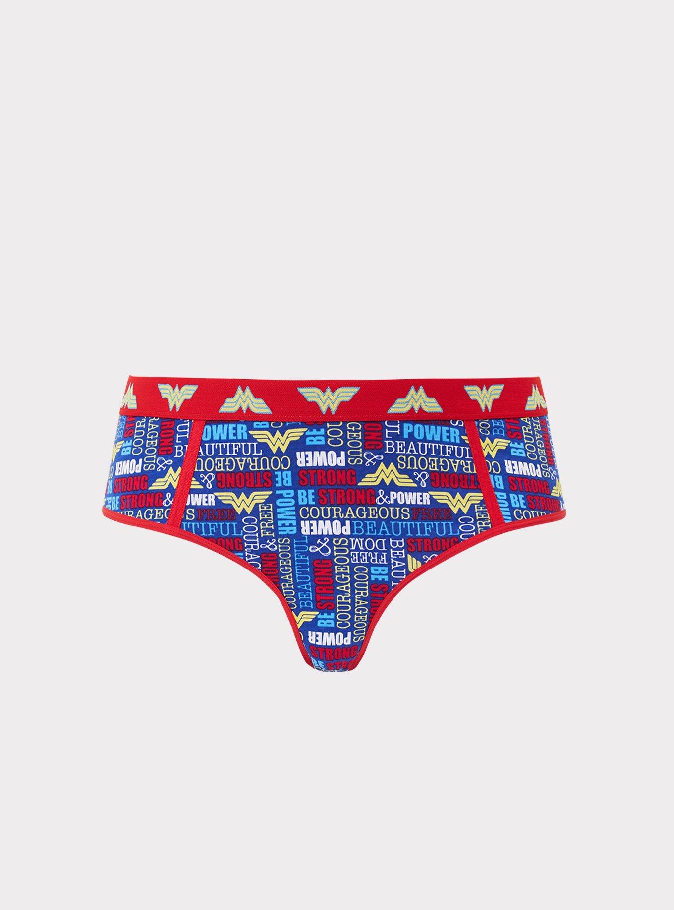 DC Comics, Intimates & Sleepwear, Dc Wonder Woman Panties 3 Pack Cotton  Stretch Hipster Blue Red Gray Stars Small