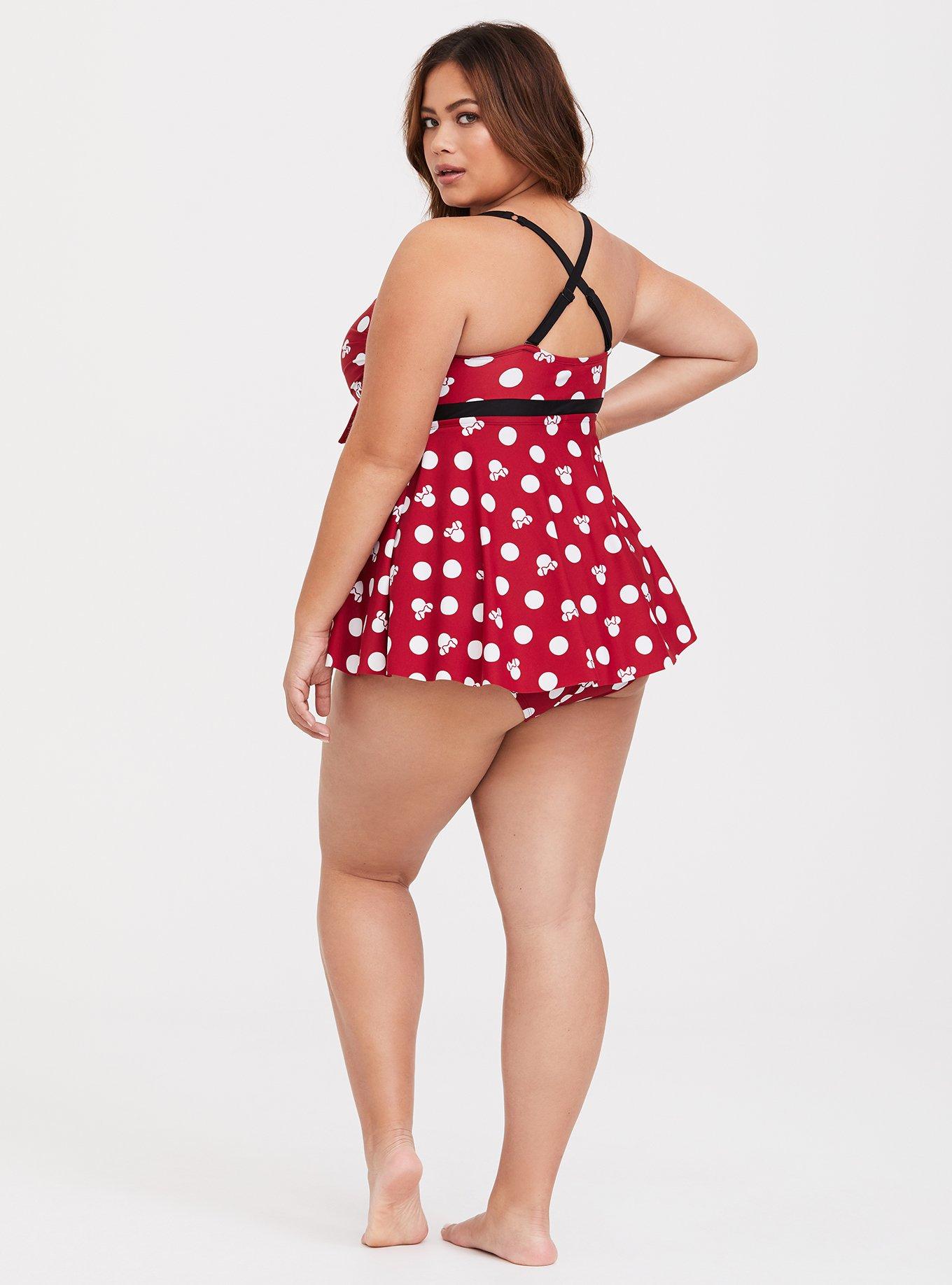 Plus Size Disney Minnie Mouse Tie Front One Piece Swimsuit Torrid