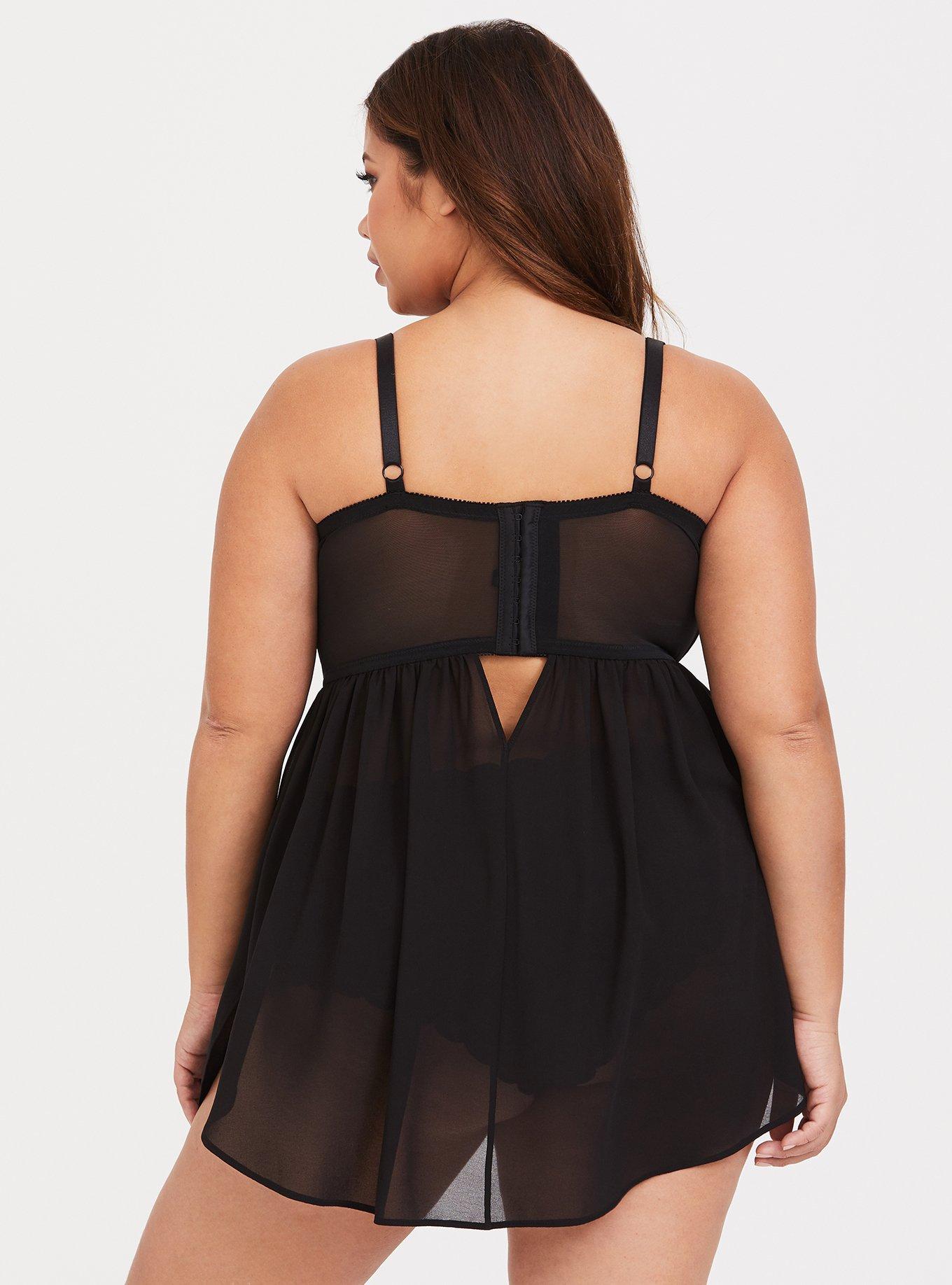 Plus Size - Contrast Lace Babydoll - Torrid