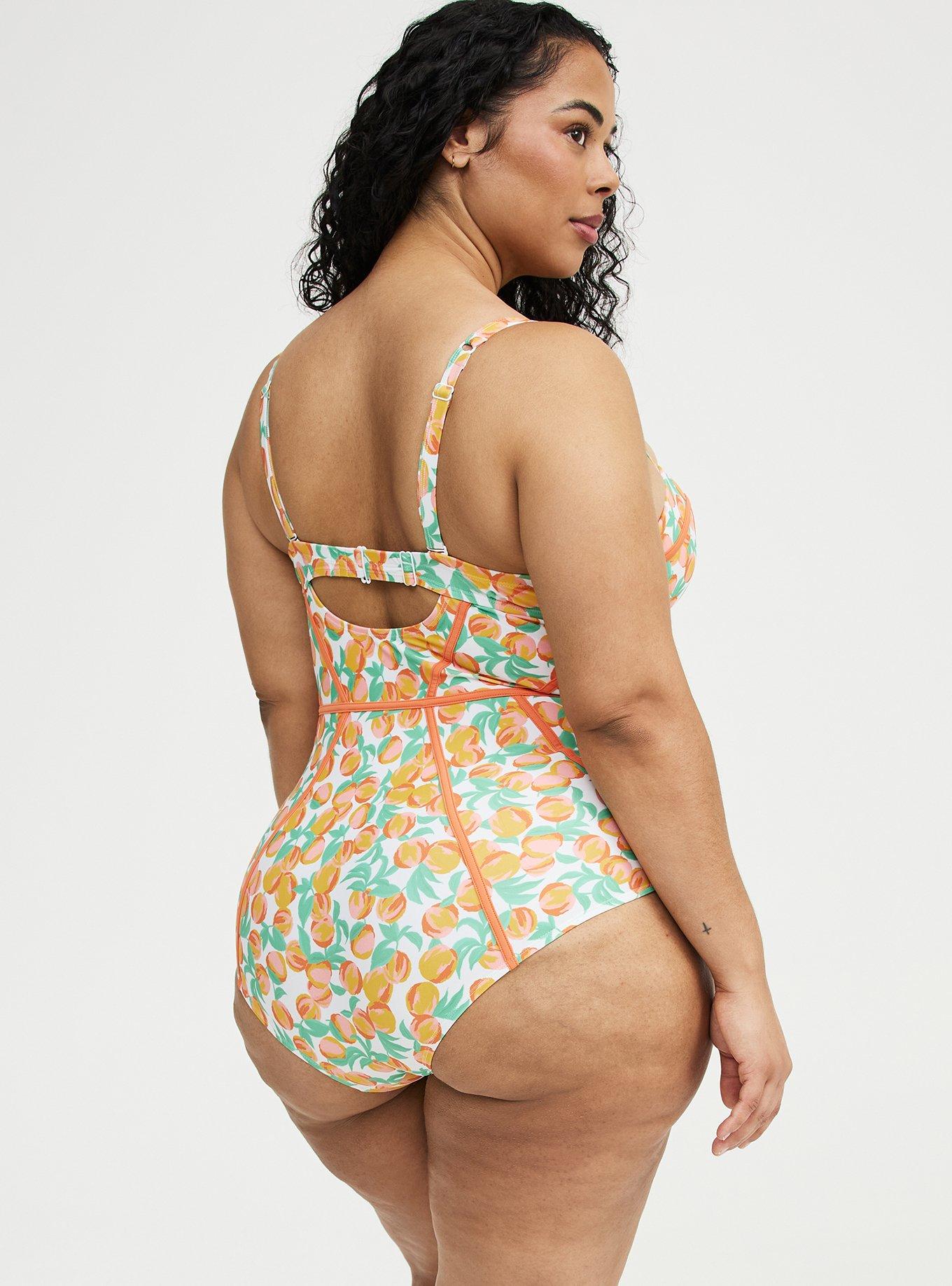 Slim Fix Underwire One Piece Swimsuit, GEORGIA PEACHES WHITE, alternate