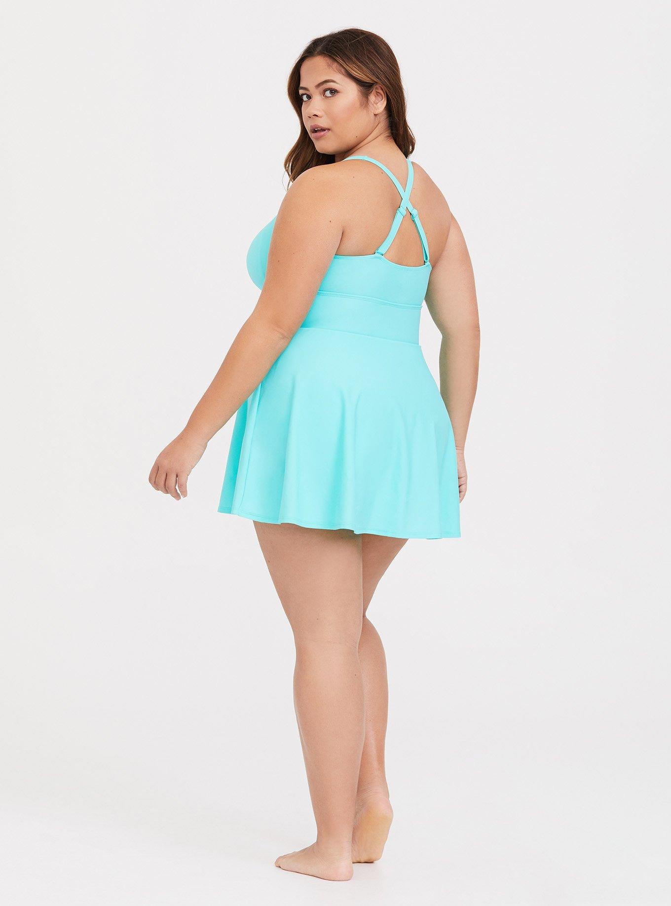 Aqua green swim dress best sale