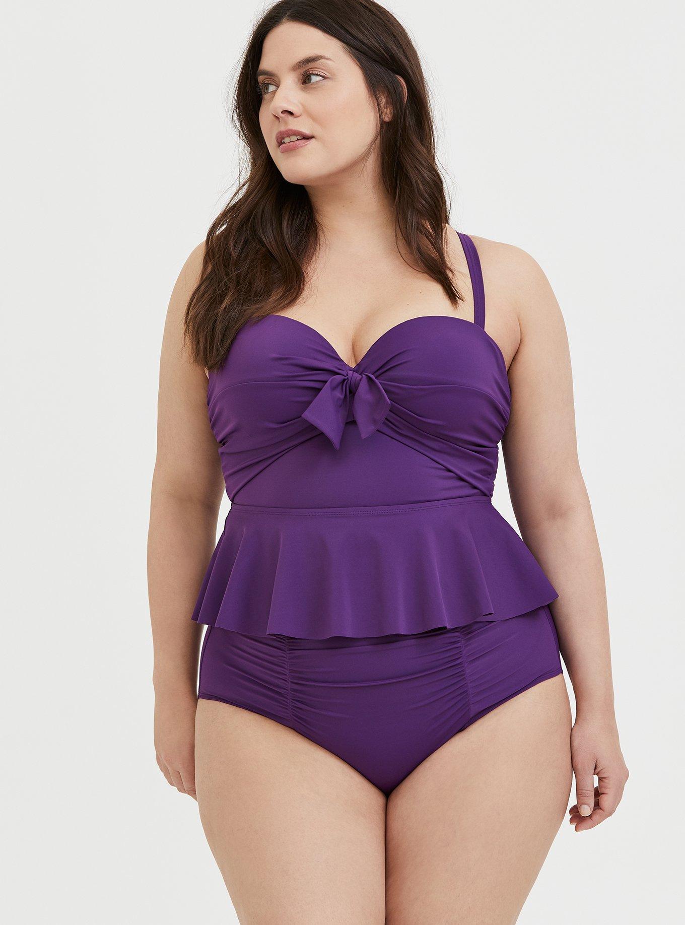 Plus Size - Underwire Push-Up Peplum Tankini - Torrid