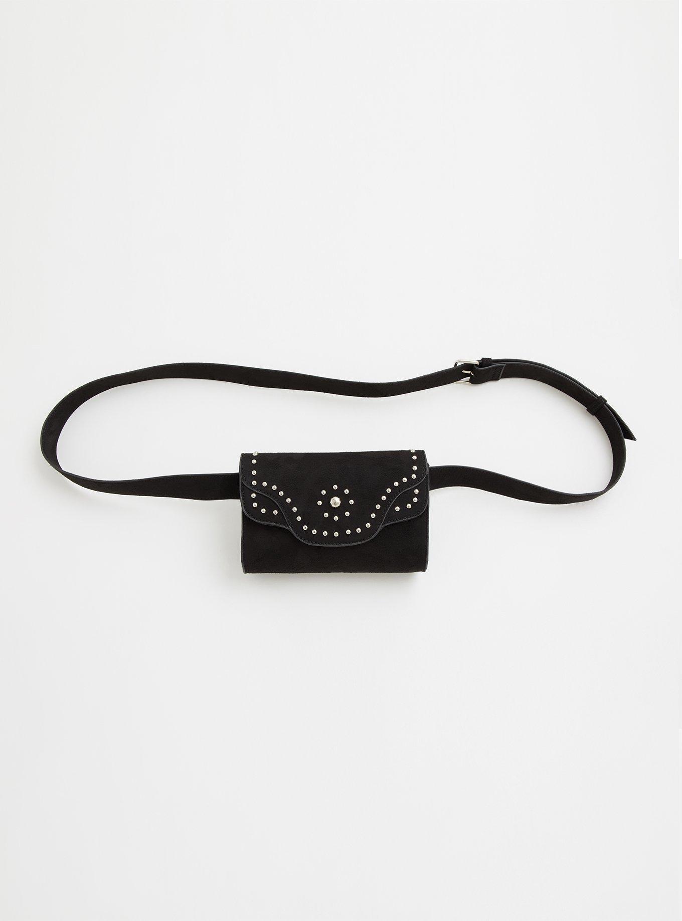 Black studded belt bag best sale