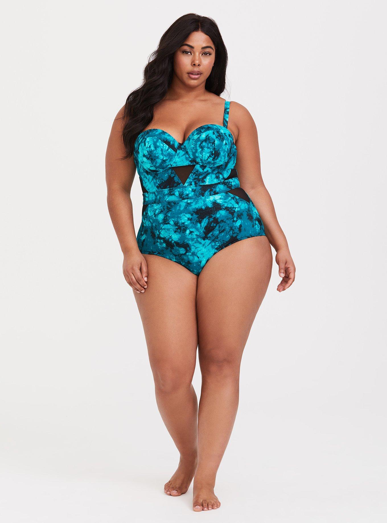 Plus size best sale tie dye swimsuit