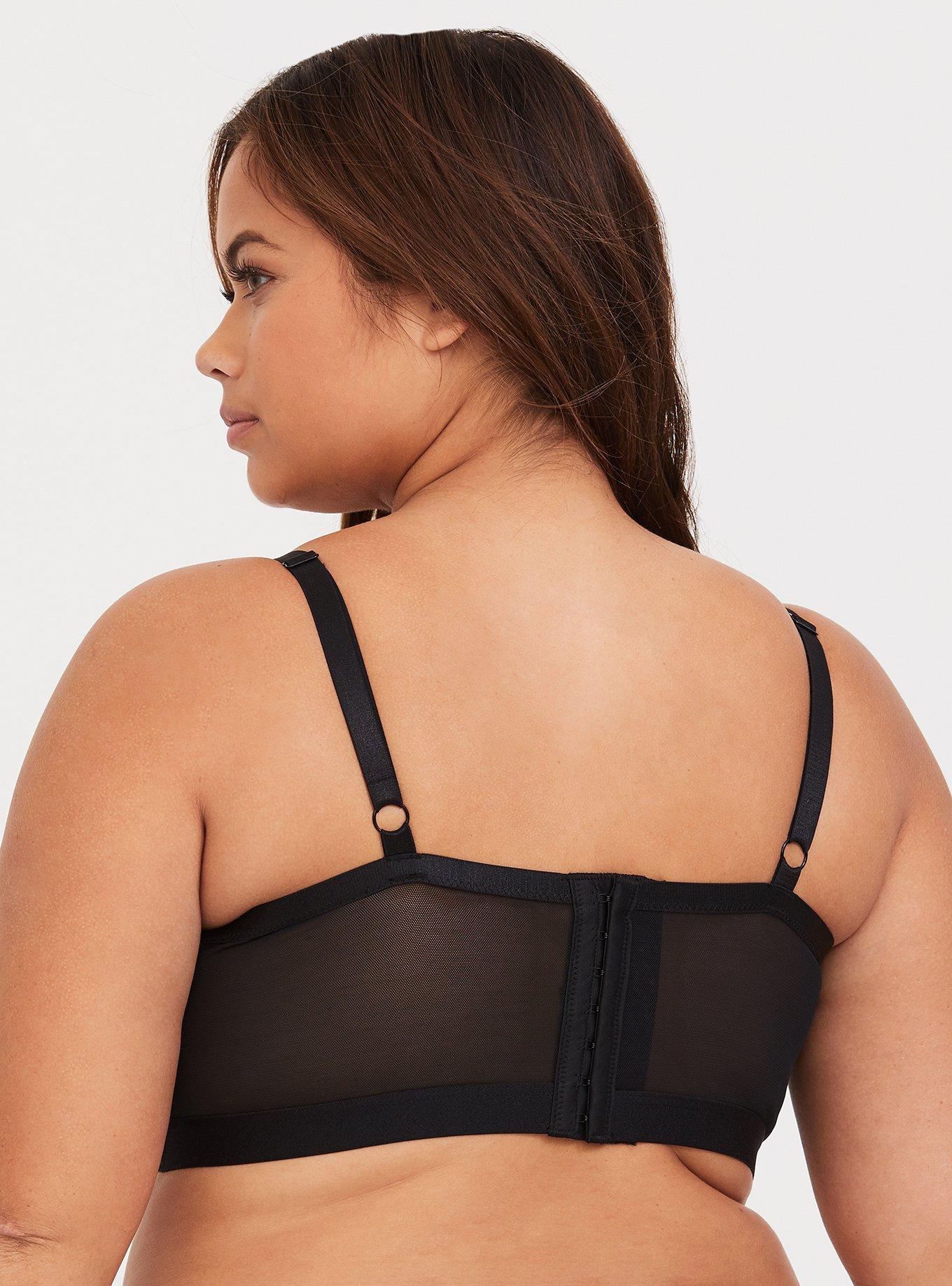 Lace Underwire Bra With Piping, LOTUS RICH BLACK, alternate