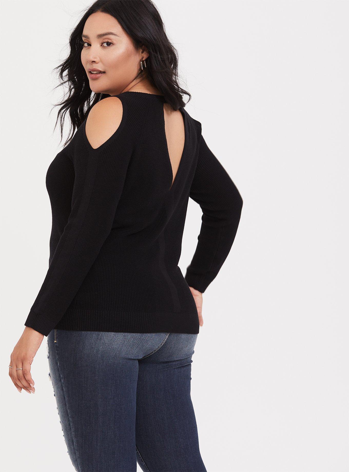 Plus size cold shoulder on sale sweatshirts